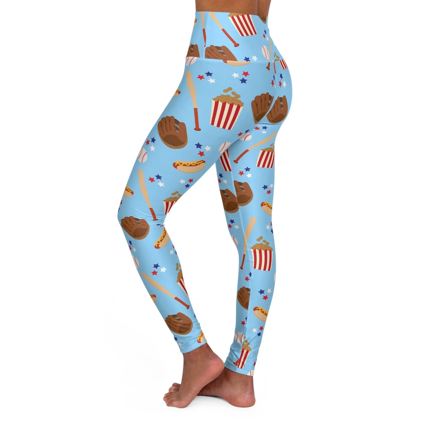 Game Day High Waisted Yoga Leggings - All Over Prints