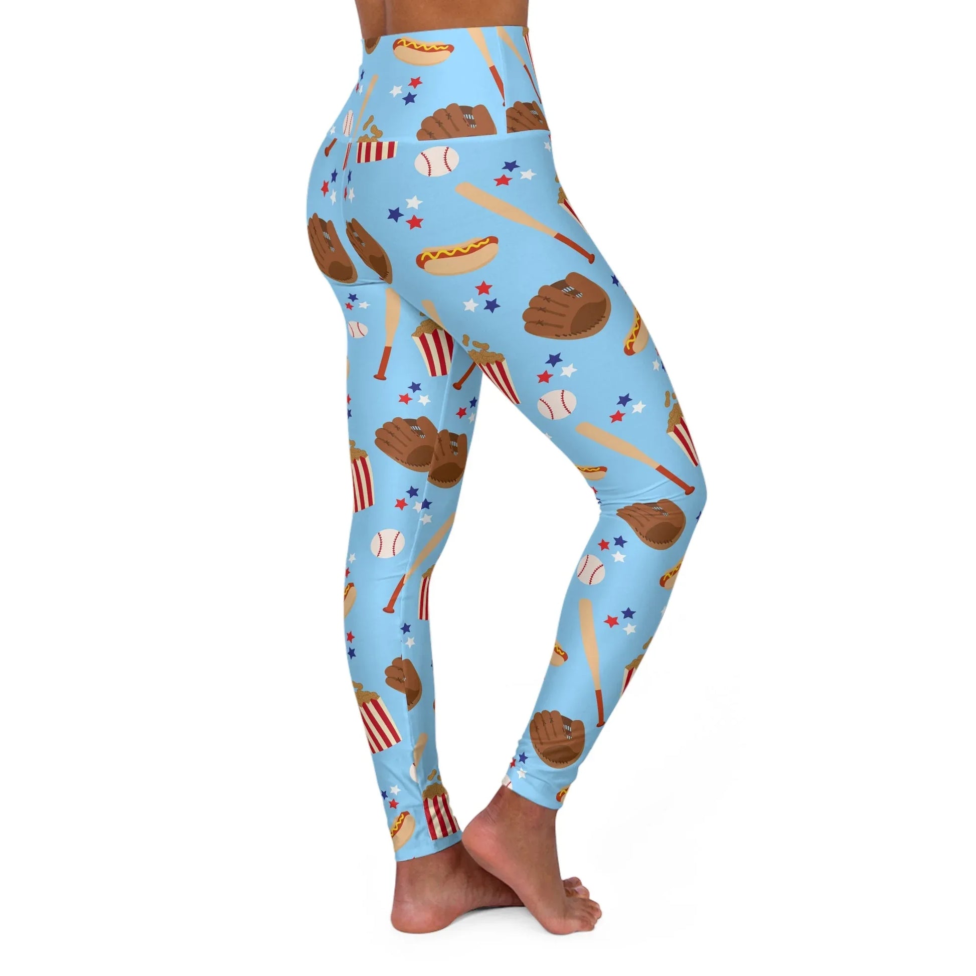 Game Day High Waisted Yoga Leggings - All Over Prints