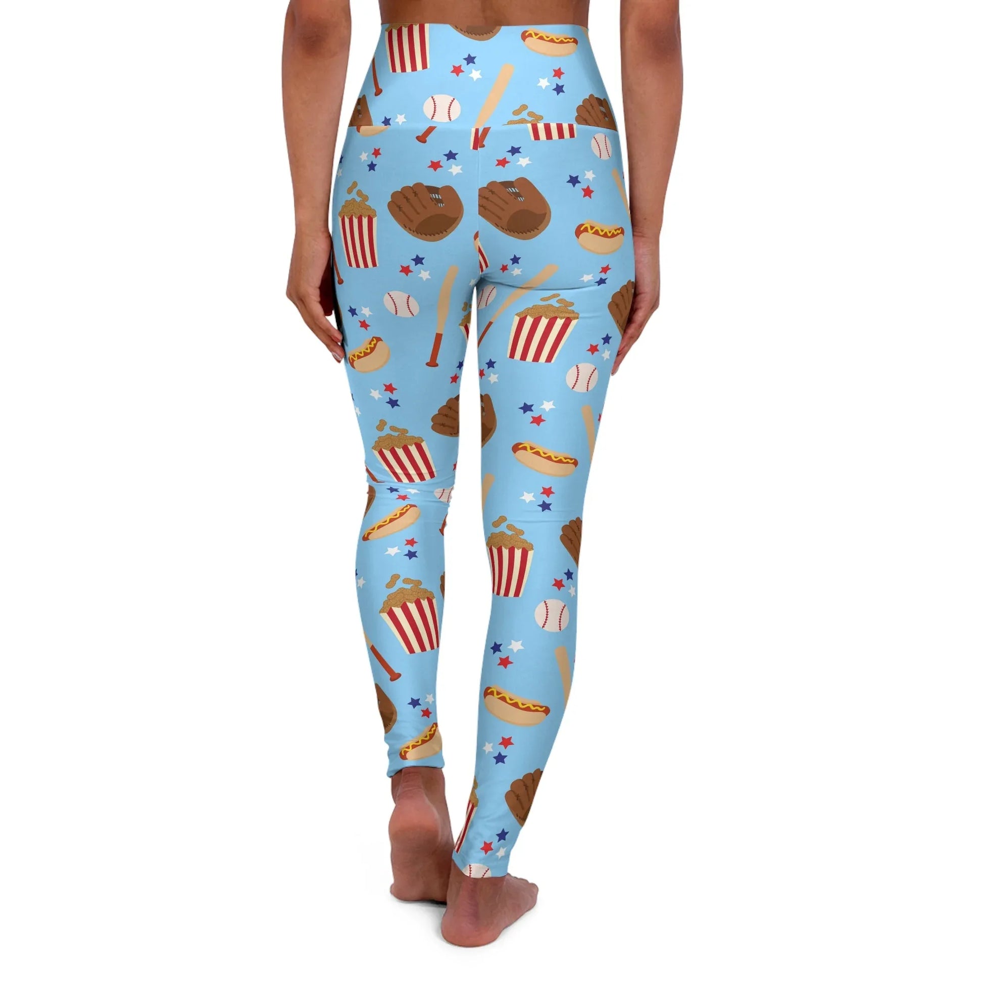 Game Day High Waisted Yoga Leggings - All Over Prints