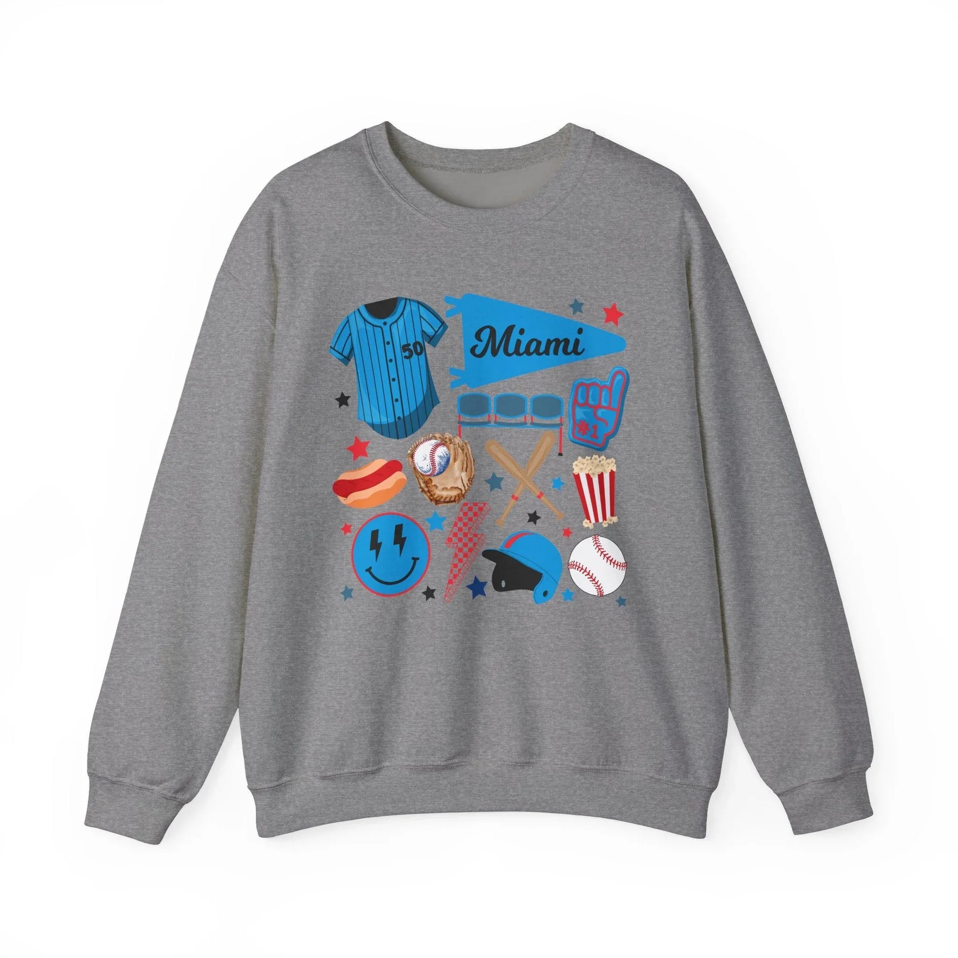 Game Day Miami Sweatshirt | Unisex - Graphite Heather / S