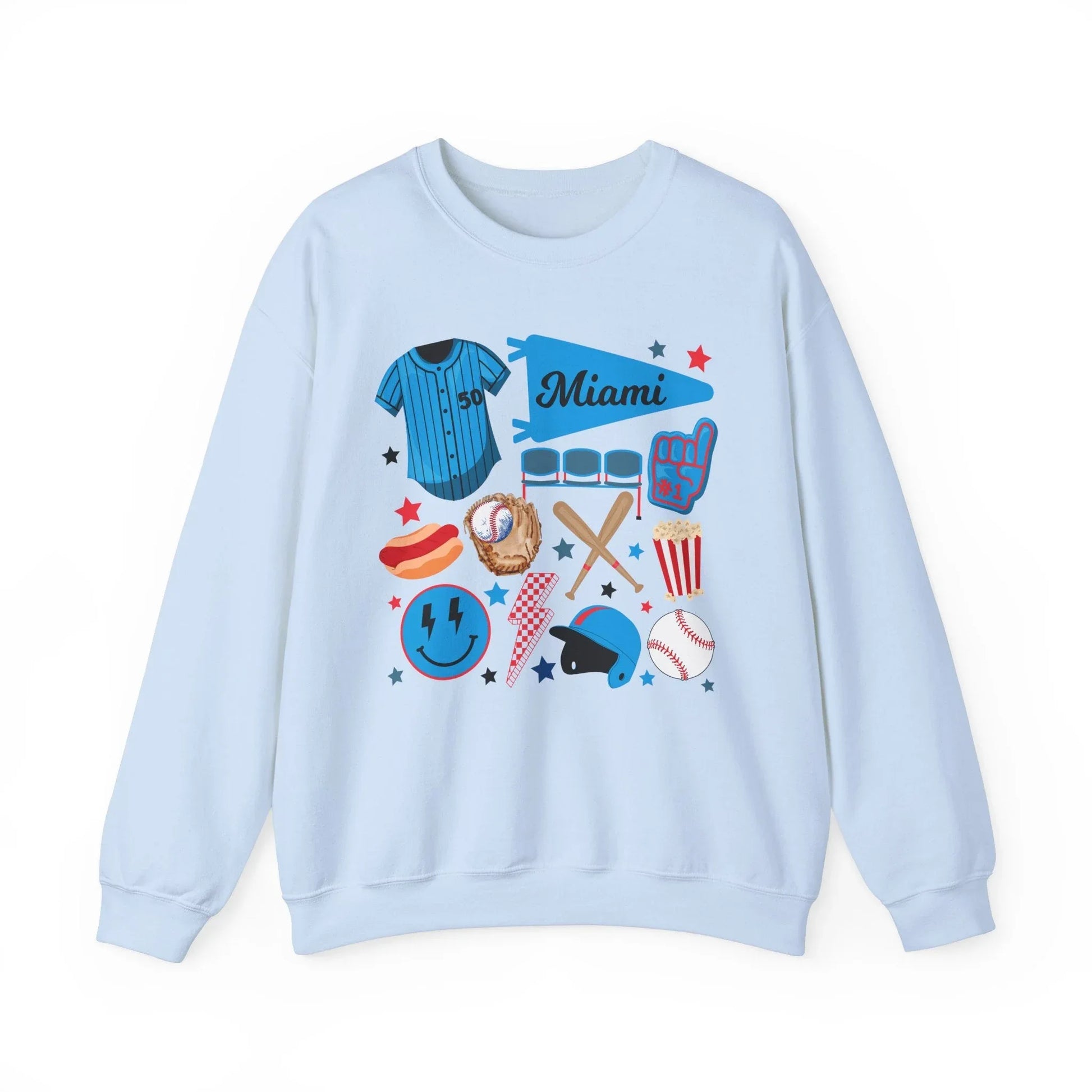 Game Day Miami Sweatshirt | Unisex - Light Blue / S