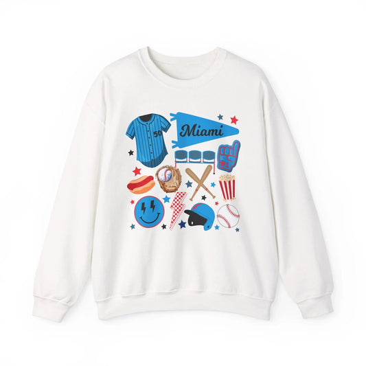 Game Day Miami Sweatshirt | Unisex - White / S