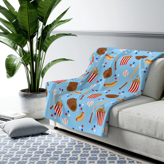 Game Day Sherpa Fleece Blanket - 50’’ × 60’’ - Home Decor