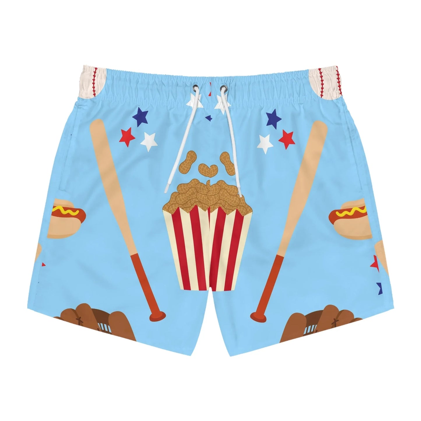 Game Day Swim Trunks - L / Seam thread color automatically matched to design - All Over Prints
