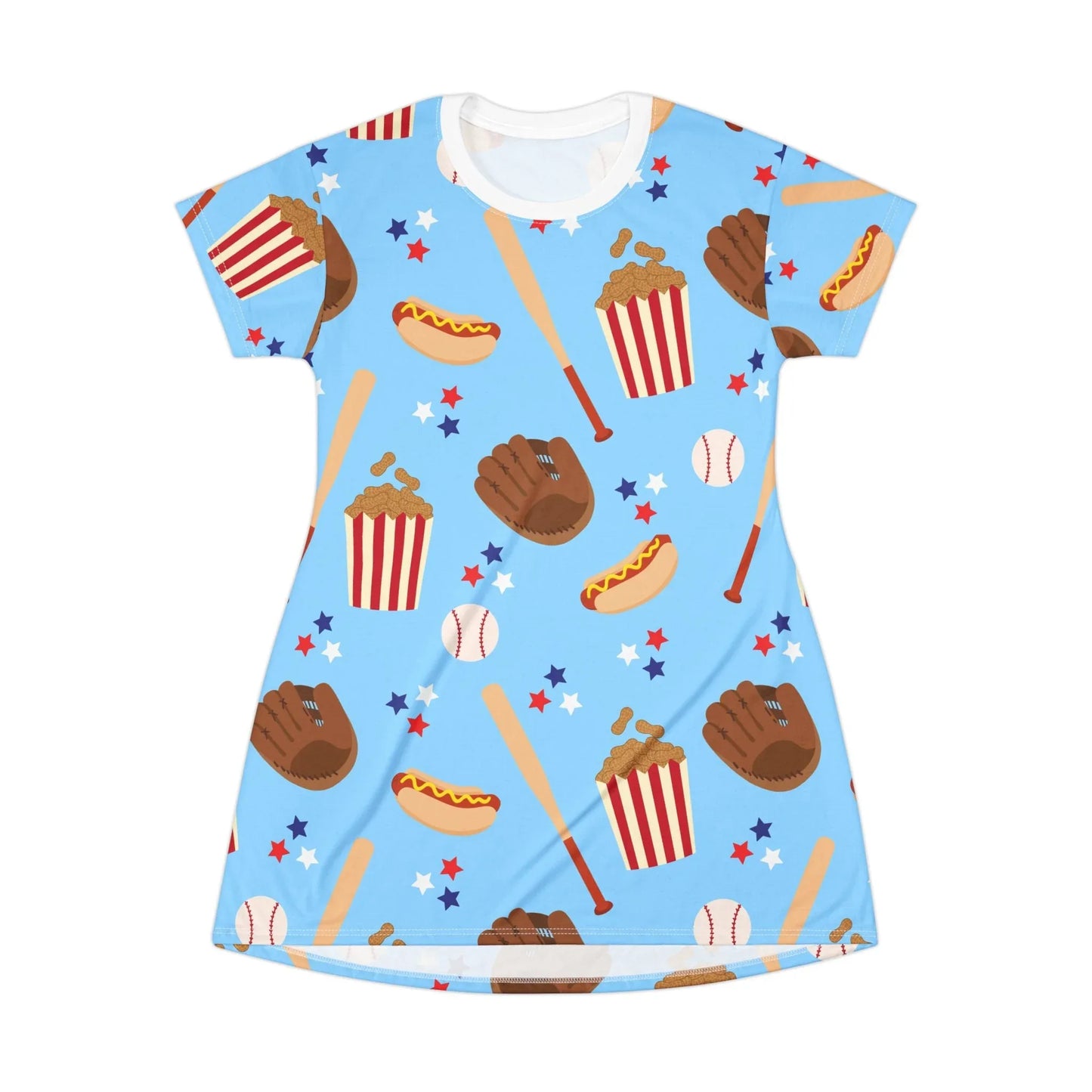 Game Day T-Shirt Dress - XS - All Over Prints