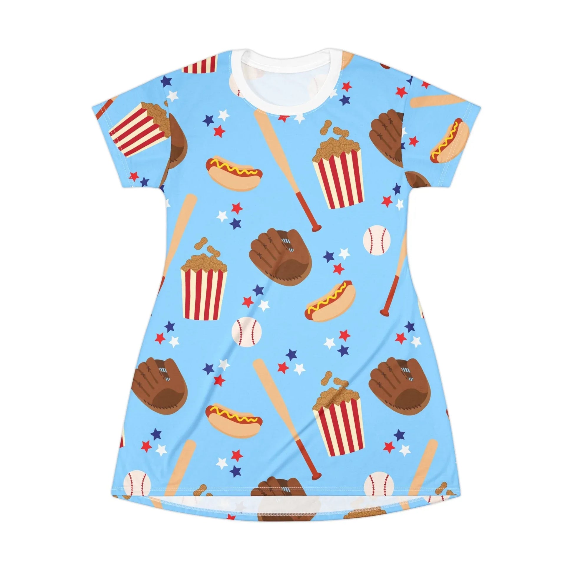 Game Day T-Shirt Dress - XS - All Over Prints
