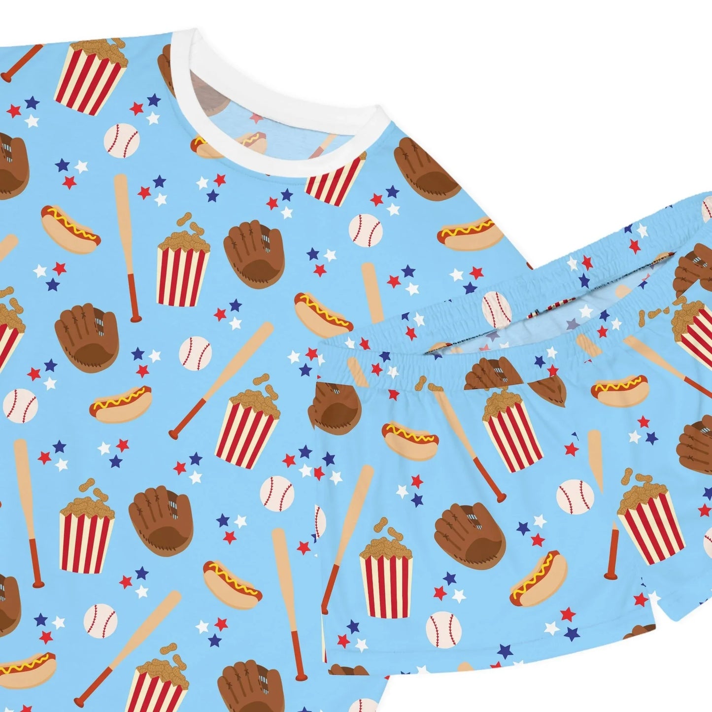 Game Day Women’s Short Pajama Set - All Over Prints
