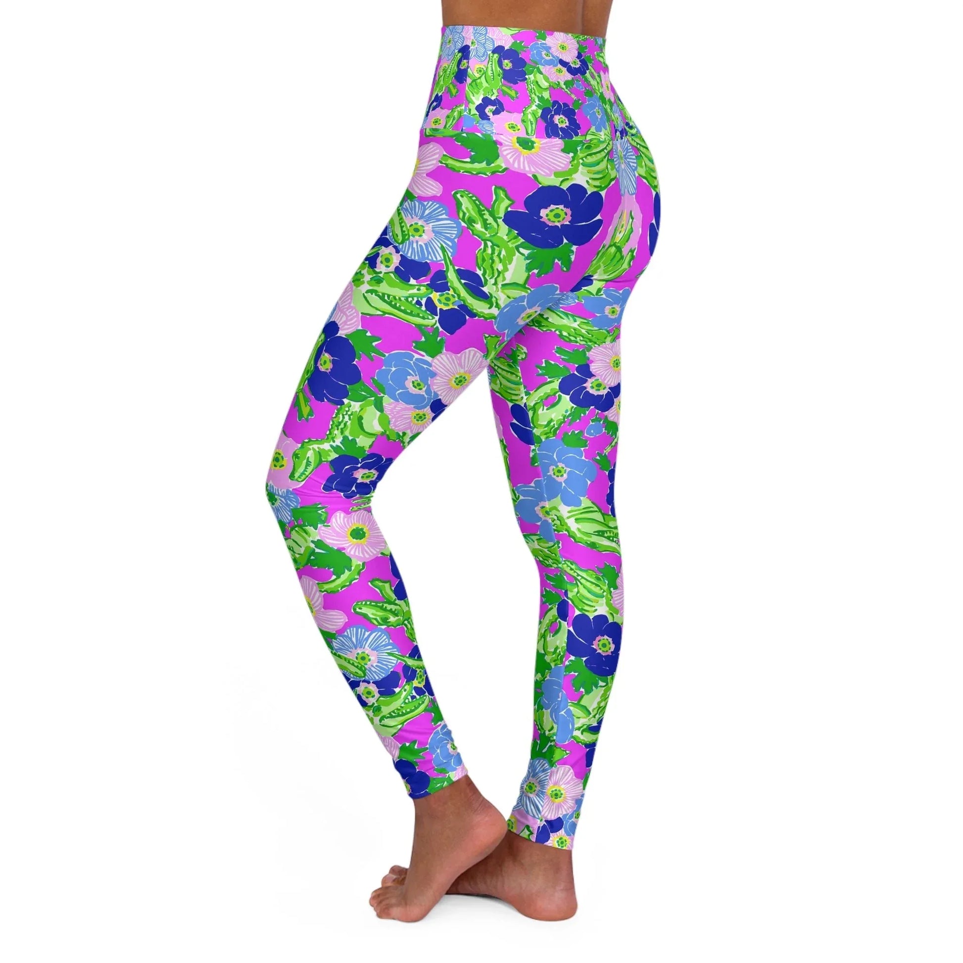 Gator Groove High Waisted Yoga Leggings - All Over Prints