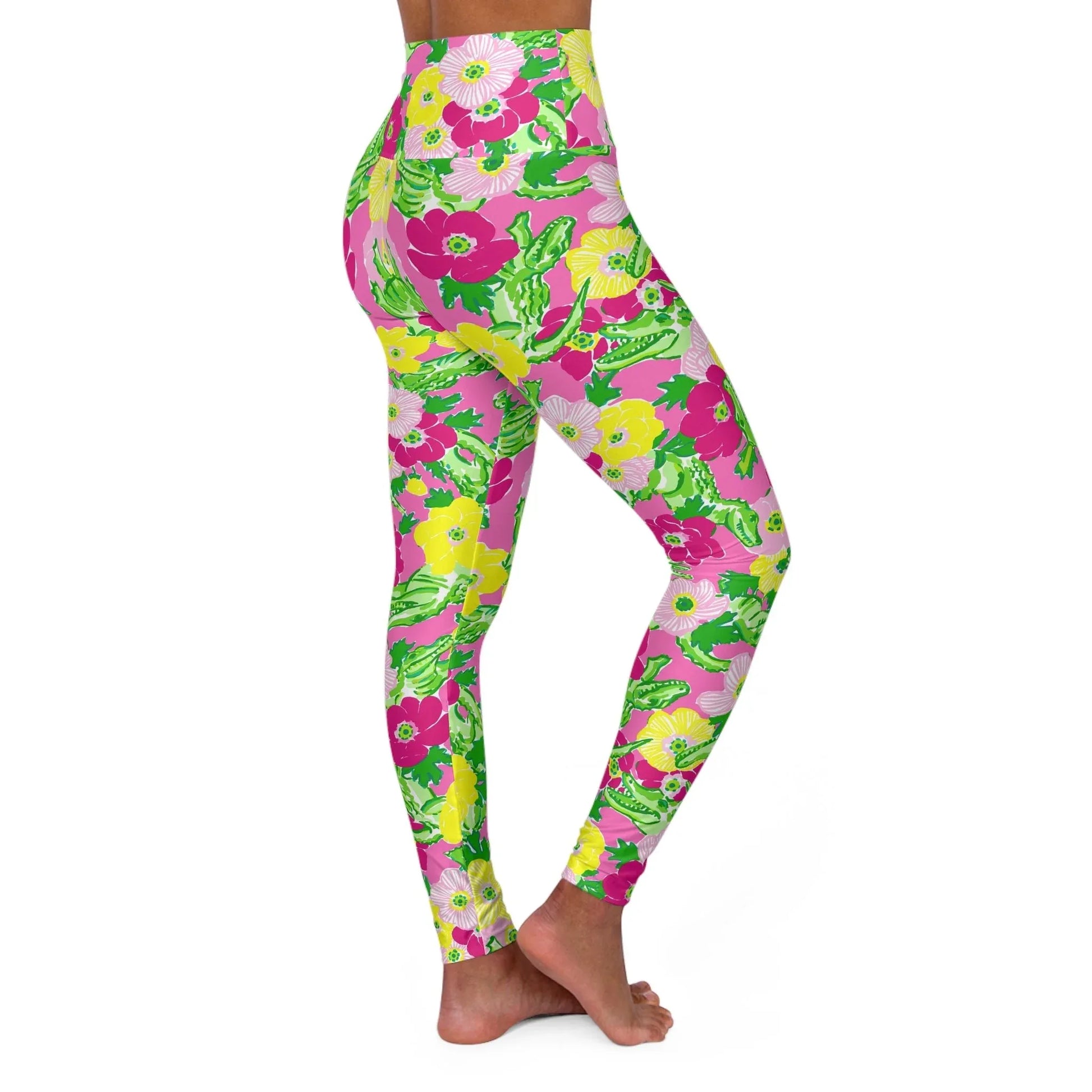 Gator Groove High Waisted Yoga Leggings - All Over Prints