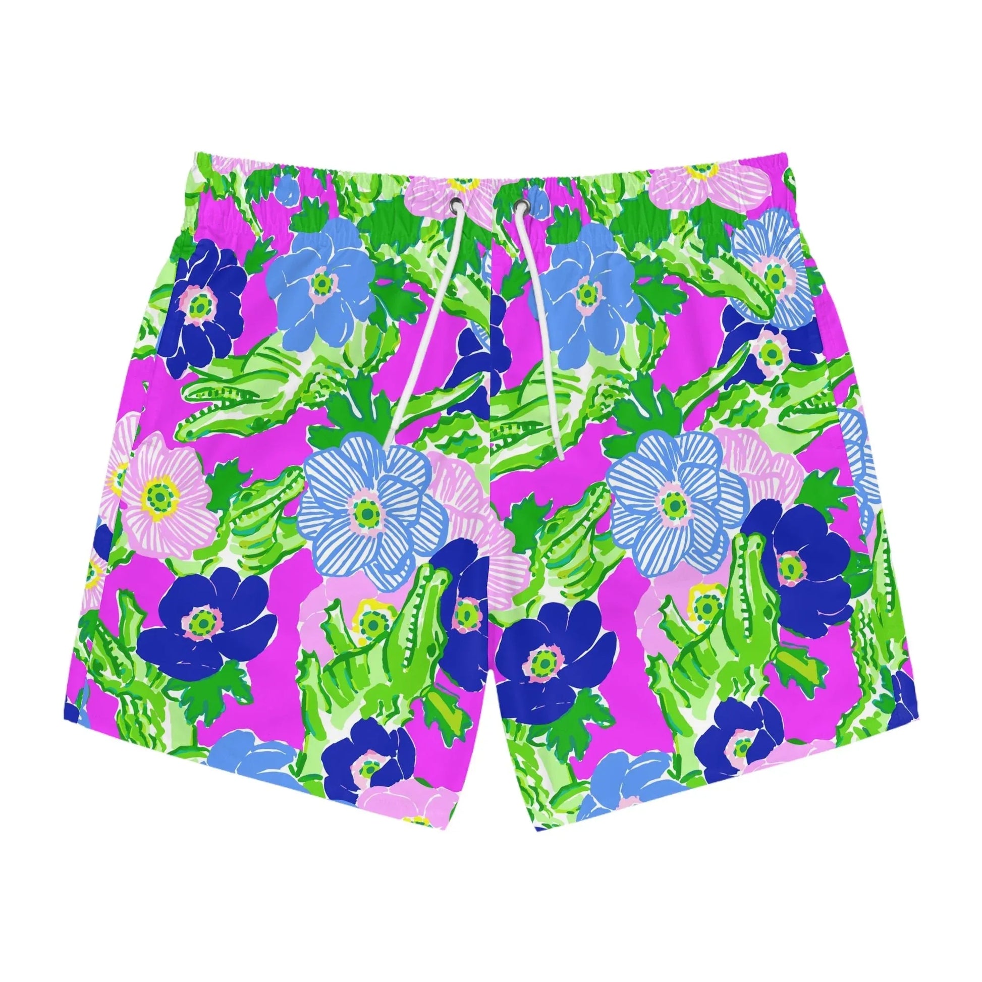 Gator Groove Swim Trunks - XS / Seam thread color automatically matched to design - All Over Prints