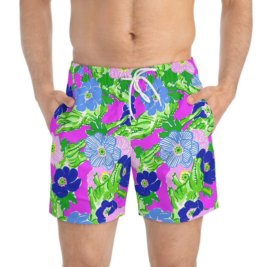 Gator Groove Swim Trunks - All Over Prints
