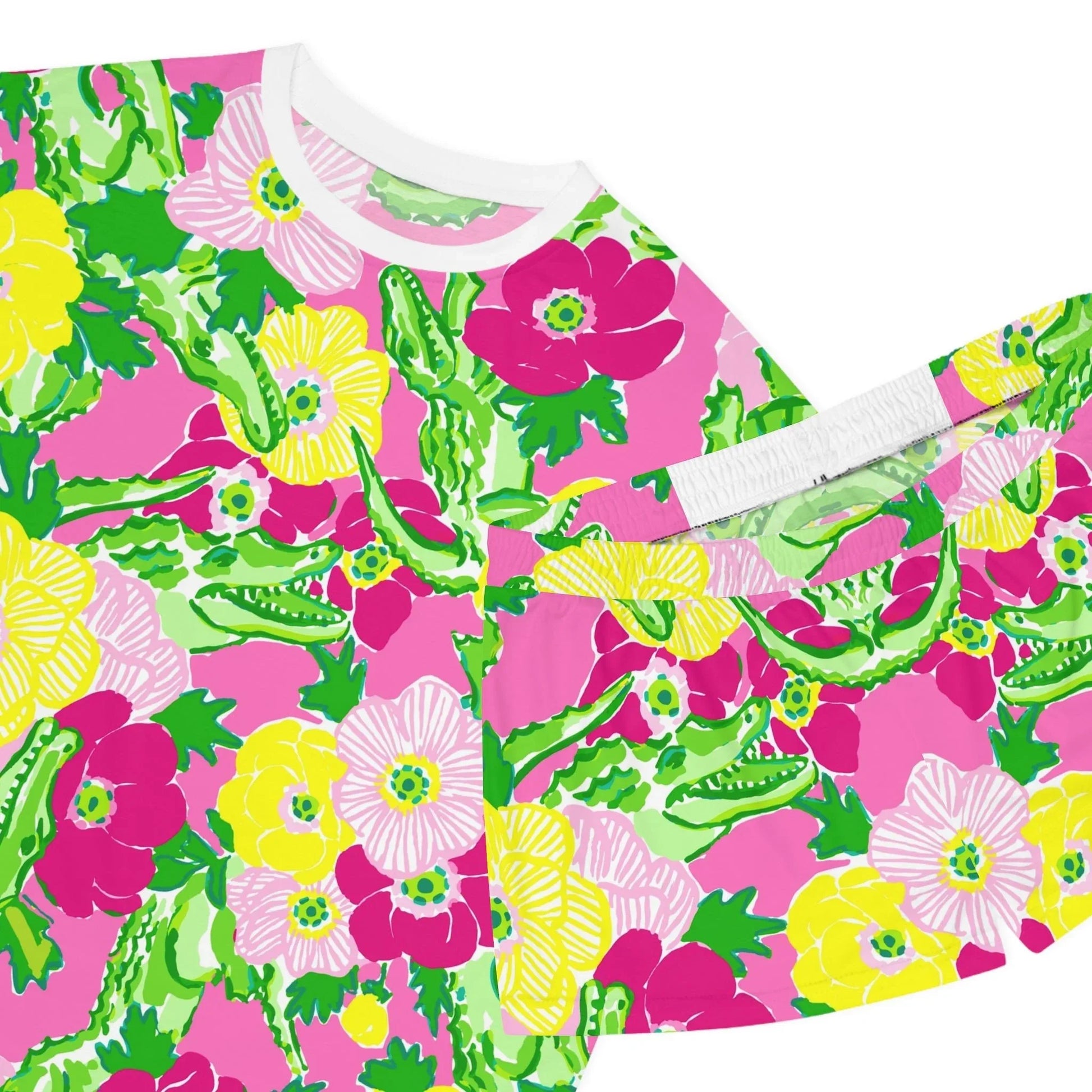 Gator Groove Women’s Short Pajama Set - All Over Prints