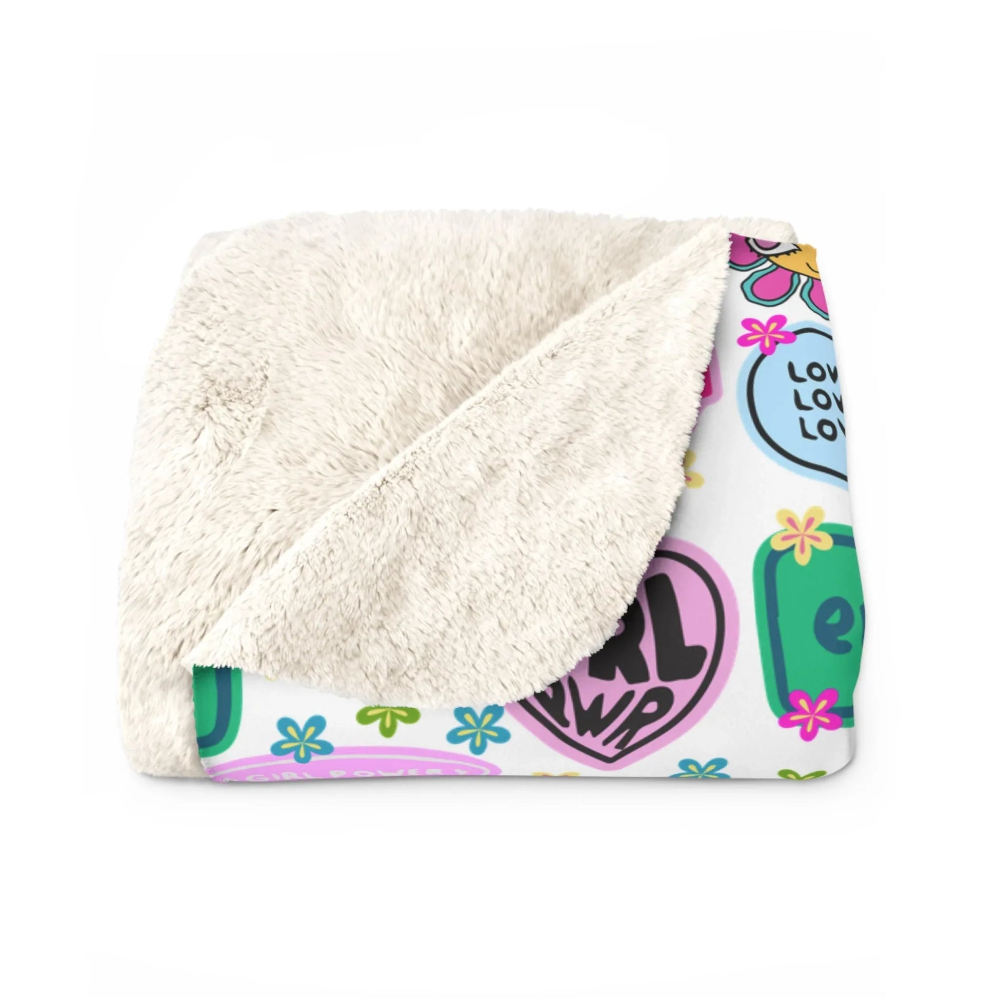 Girl Power Good Vibes Blanket - 50’’ × 60’’ - Home Decor
