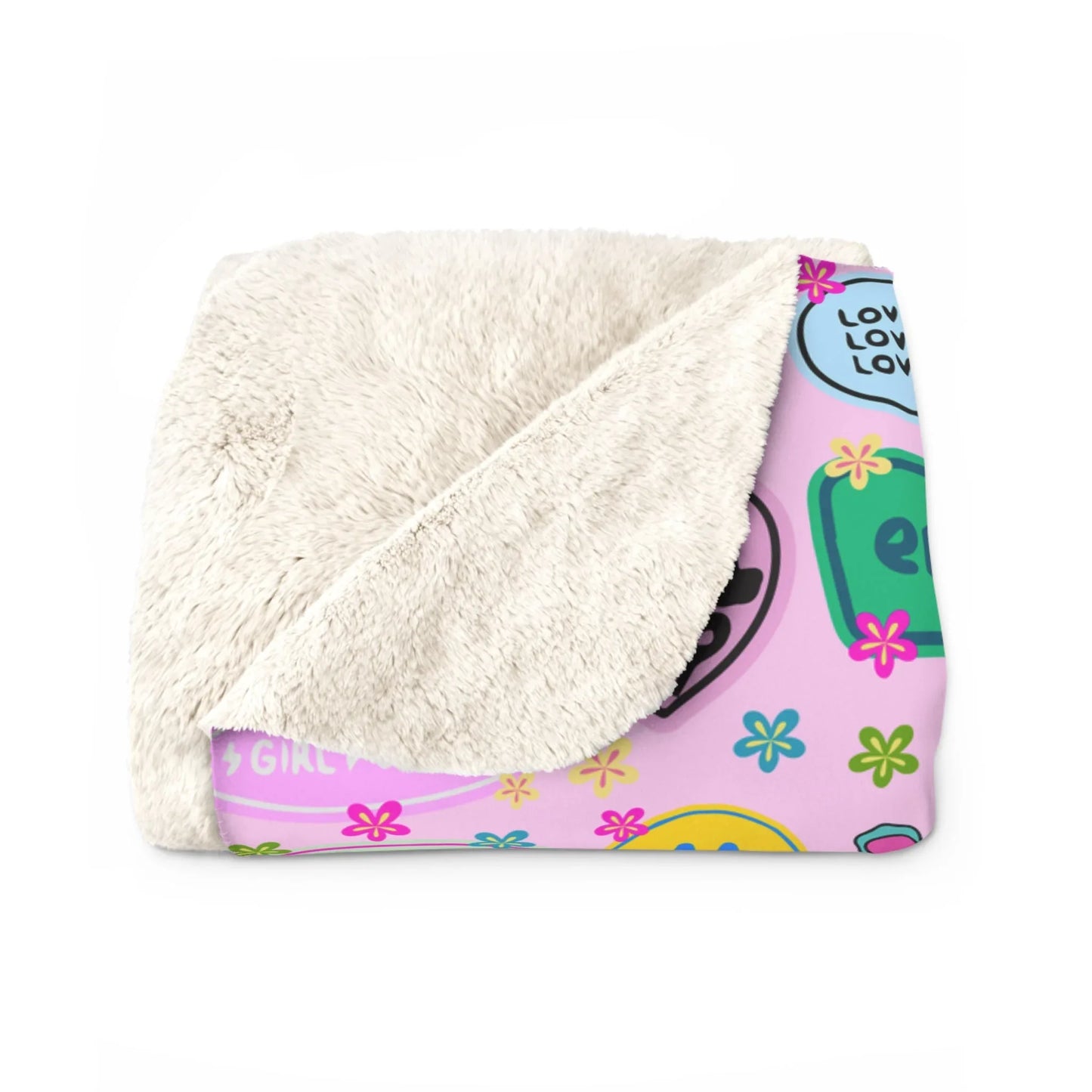 Girl Power Good Vibes Blanket - 50’’ × 60’’ - Home Decor