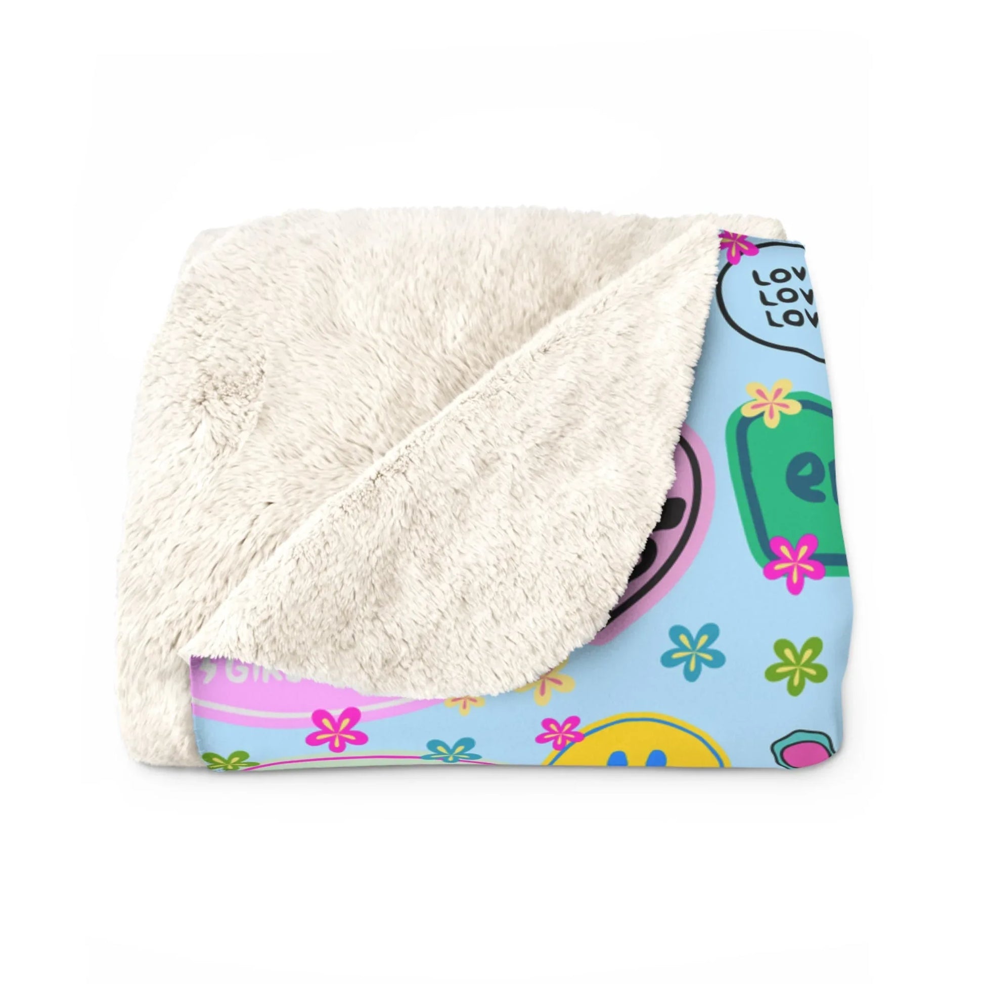 Girl Power Good Vibes Blanket - 50’’ × 60’’ - Home Decor
