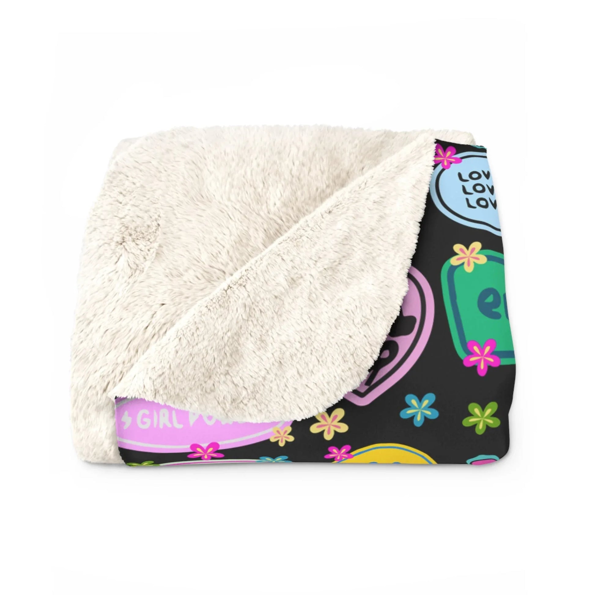 Girl Power Good Vibes Blanket - 50’’ × 60’’ - Home Decor
