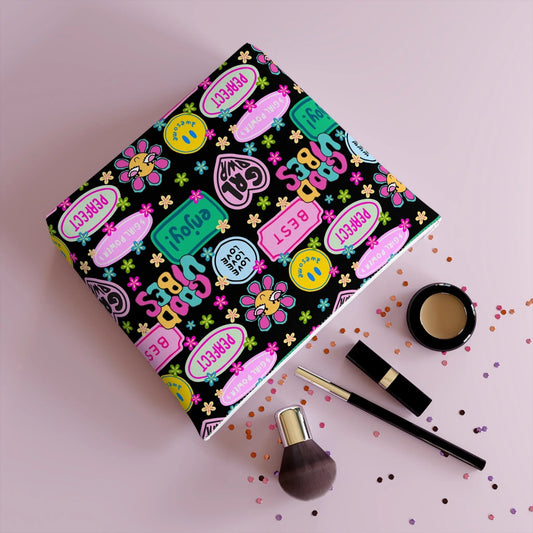 Girl Power Good Vibes Cosmetic Bag - 10.2’’ × 8.3’’ - Bags
