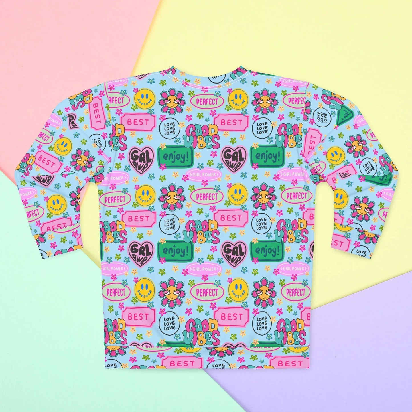 Girl Power Good Vibes Sweatshirt - All Over Prints