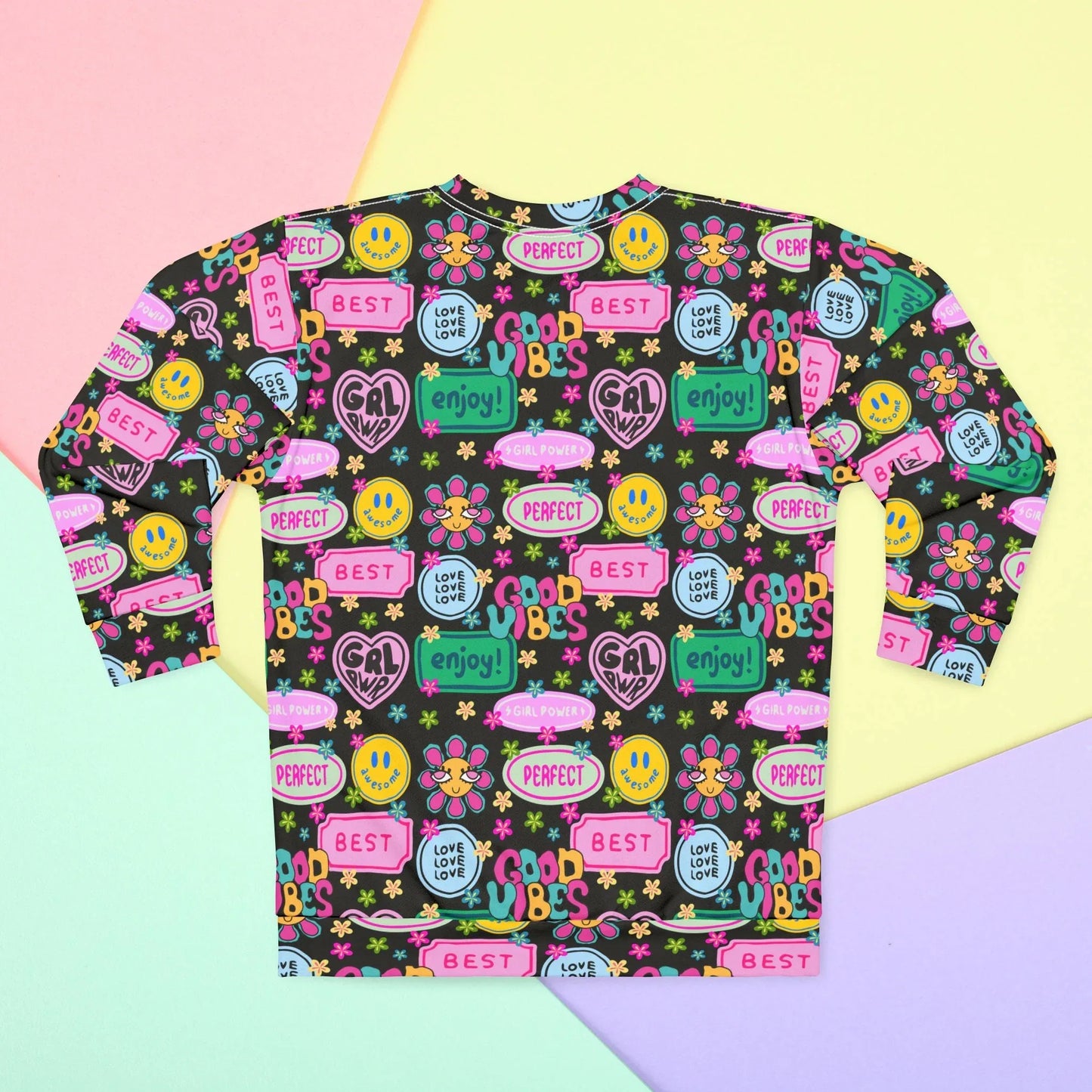 Girl Power Good Vibes Sweatshirt - All Over Prints