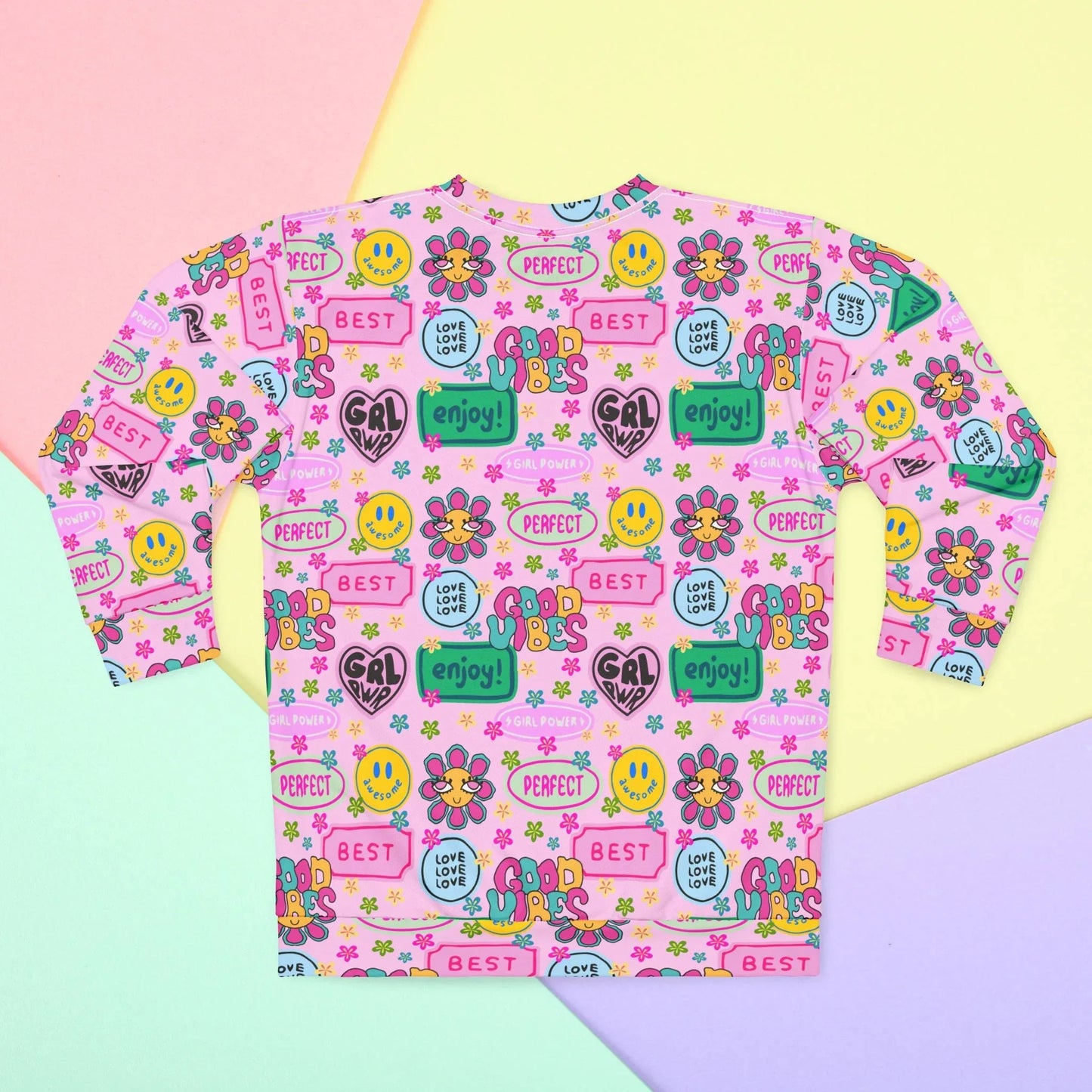 Girl Power Good Vibes Sweatshirt - All Over Prints