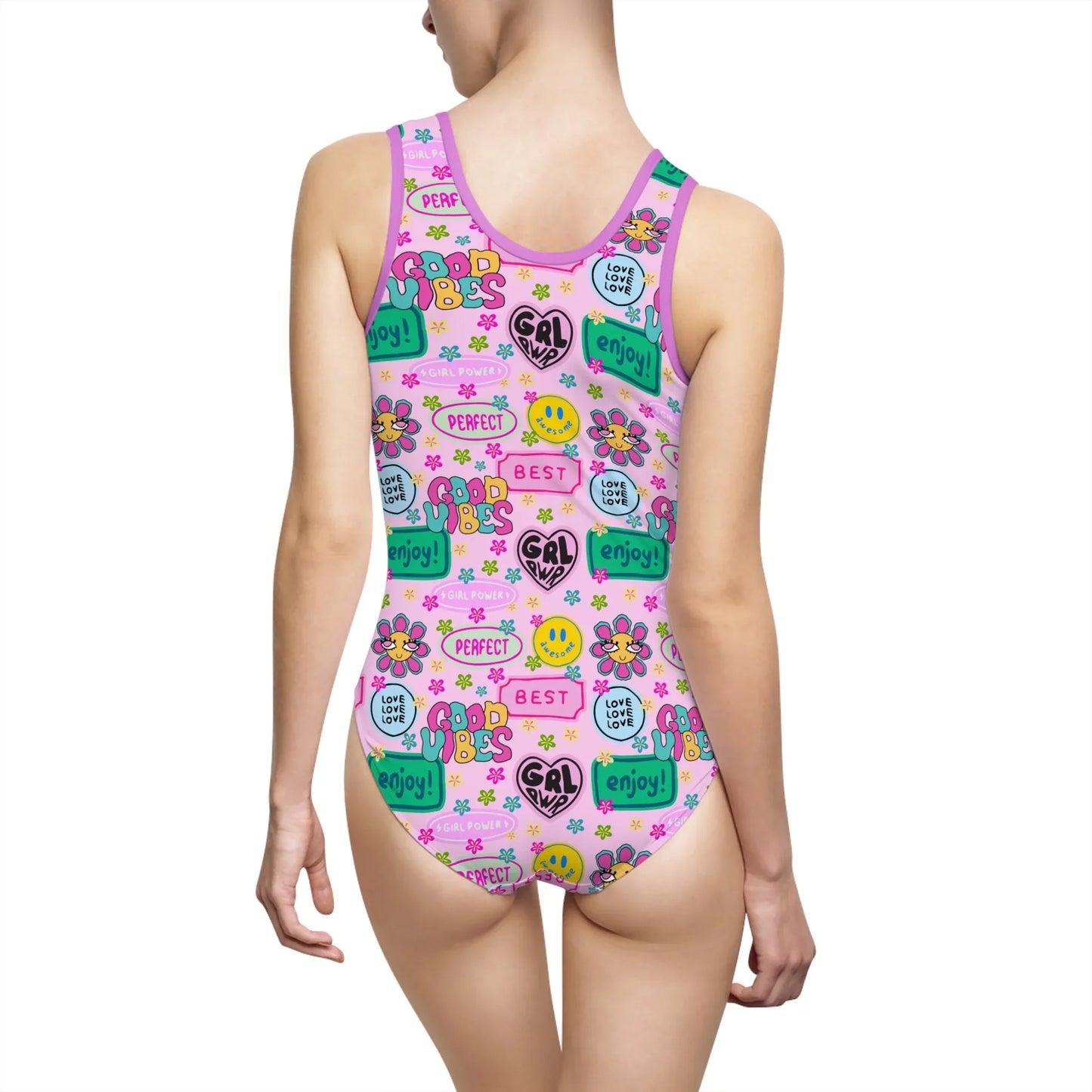 Girl Power Good Vibes Swimsuit - All Over Prints