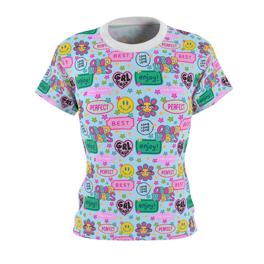 Girl Power Good Vibes T-Shirt - XS / White stitching / 4 oz. - All Over Prints