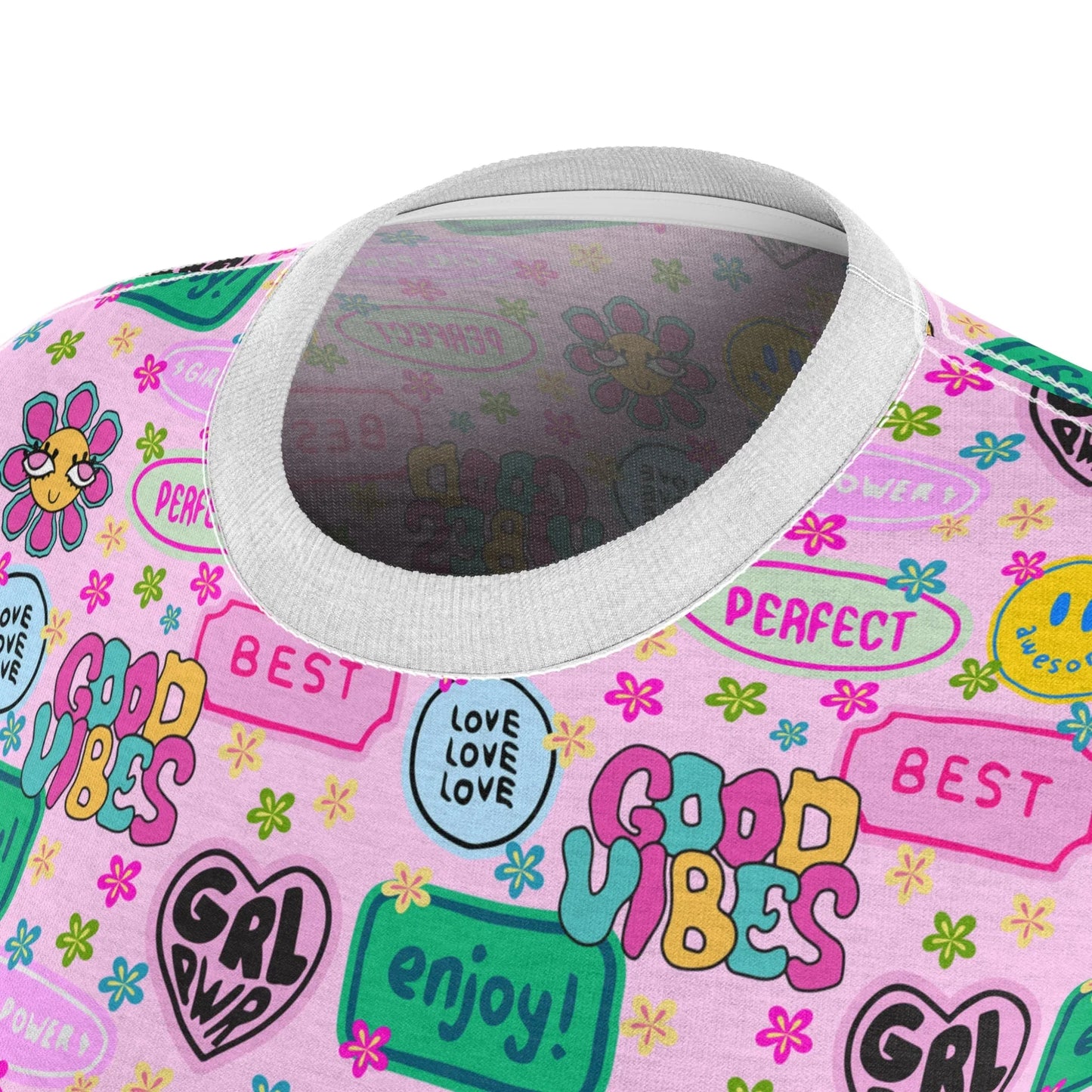 Girl Power Good Vibes T-Shirt - All Over Prints
