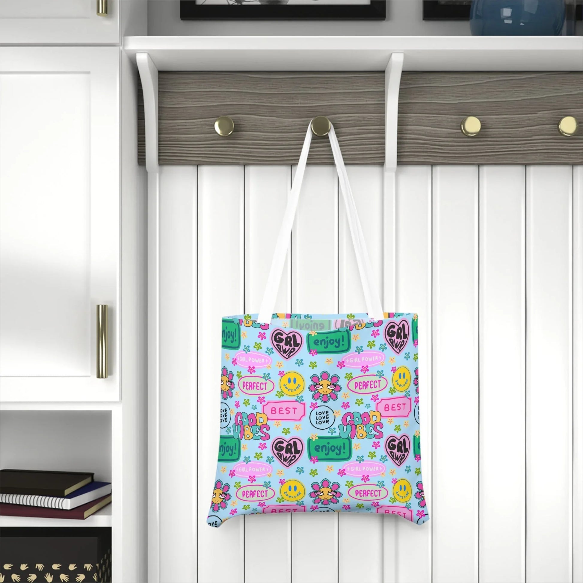Girl Power Good Vibes Tote Bag - One size / White - Bags