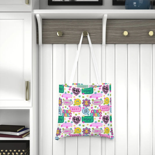 Girl Power Good Vibes Tote Bag - One size / White - Bags