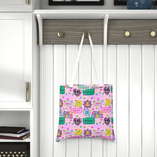 Girl Power Good Vibes Tote Bag - One size / White - Bags