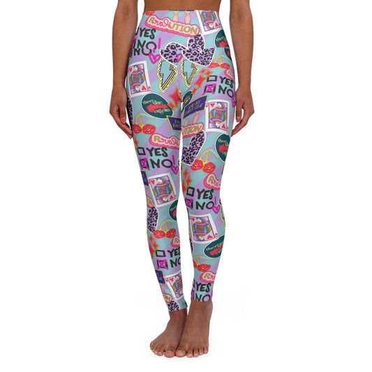 Girl Power Revolution High Waisted Yoga Leggings - XS - All Over Prints