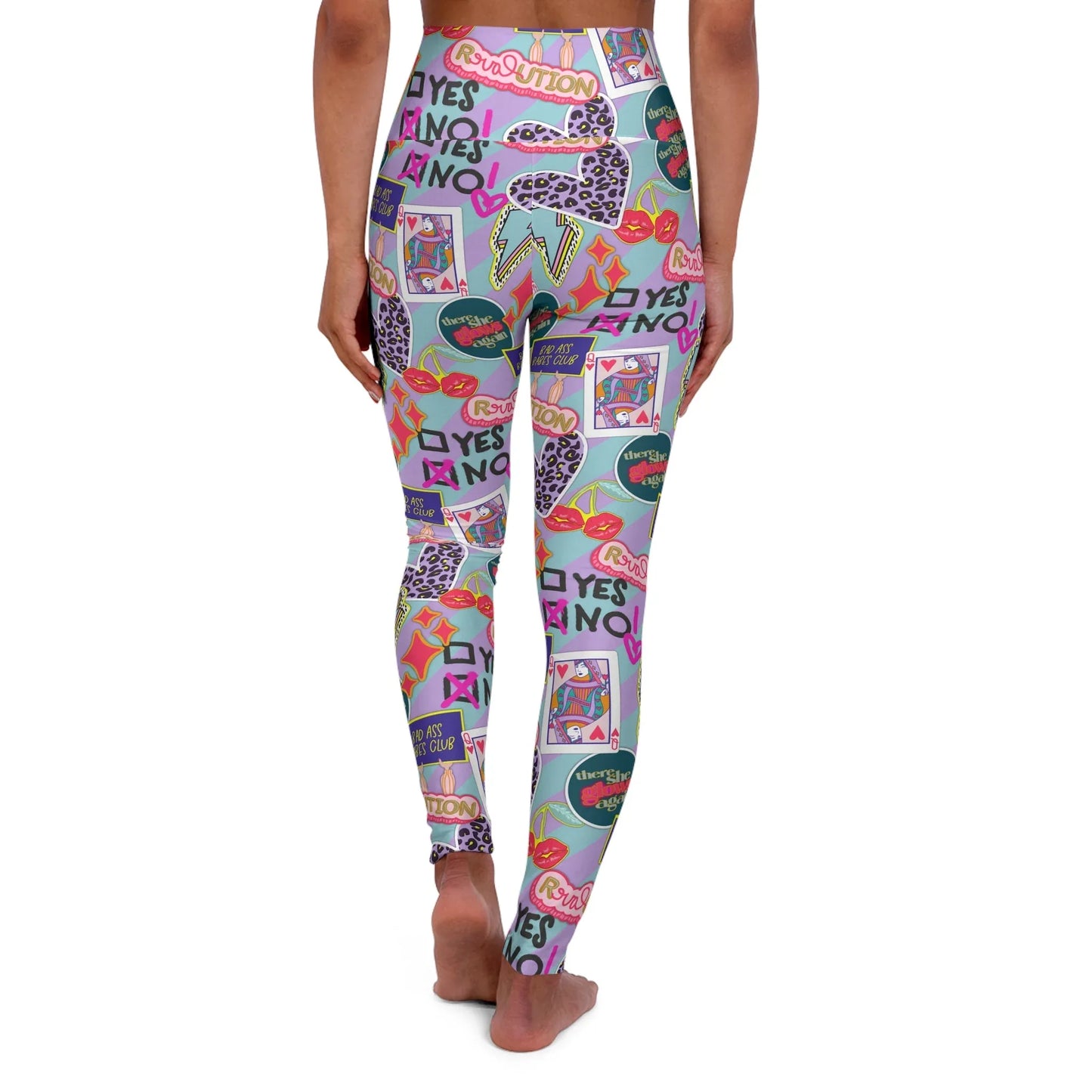 Girl Power Revolution High Waisted Yoga Leggings - All Over Prints