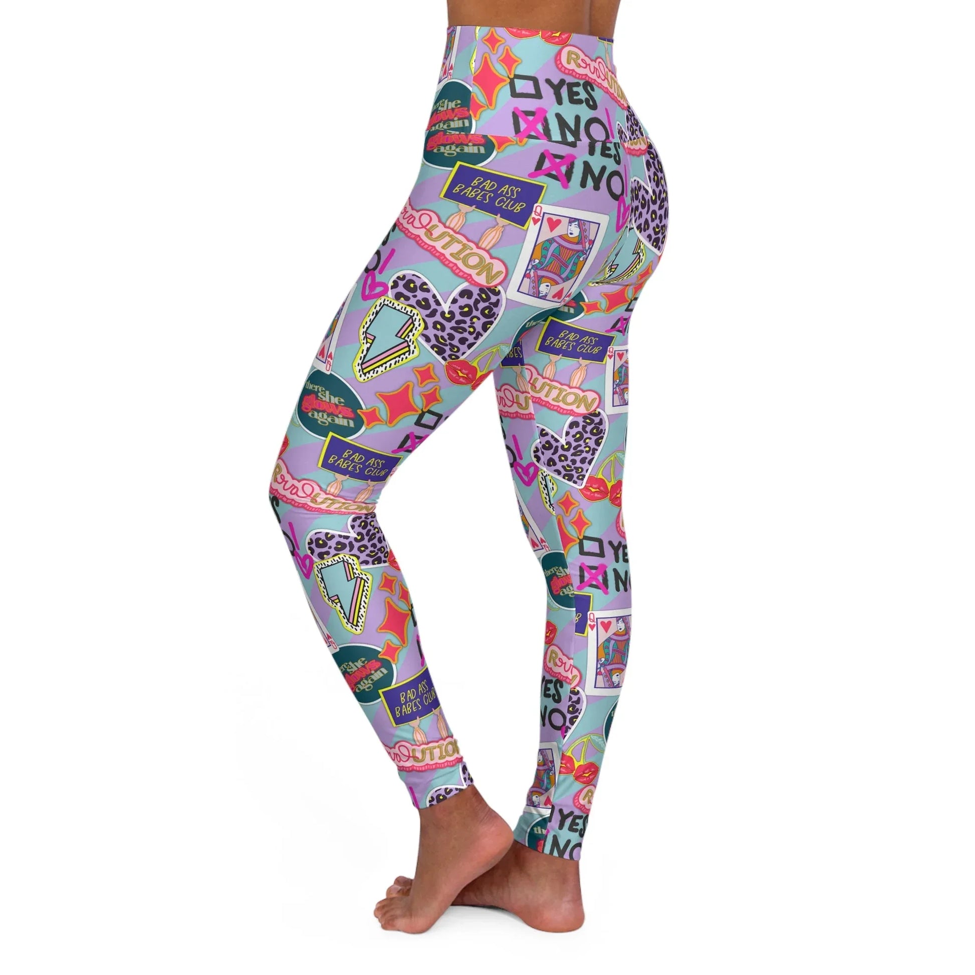 Girl Power Revolution High Waisted Yoga Leggings - All Over Prints