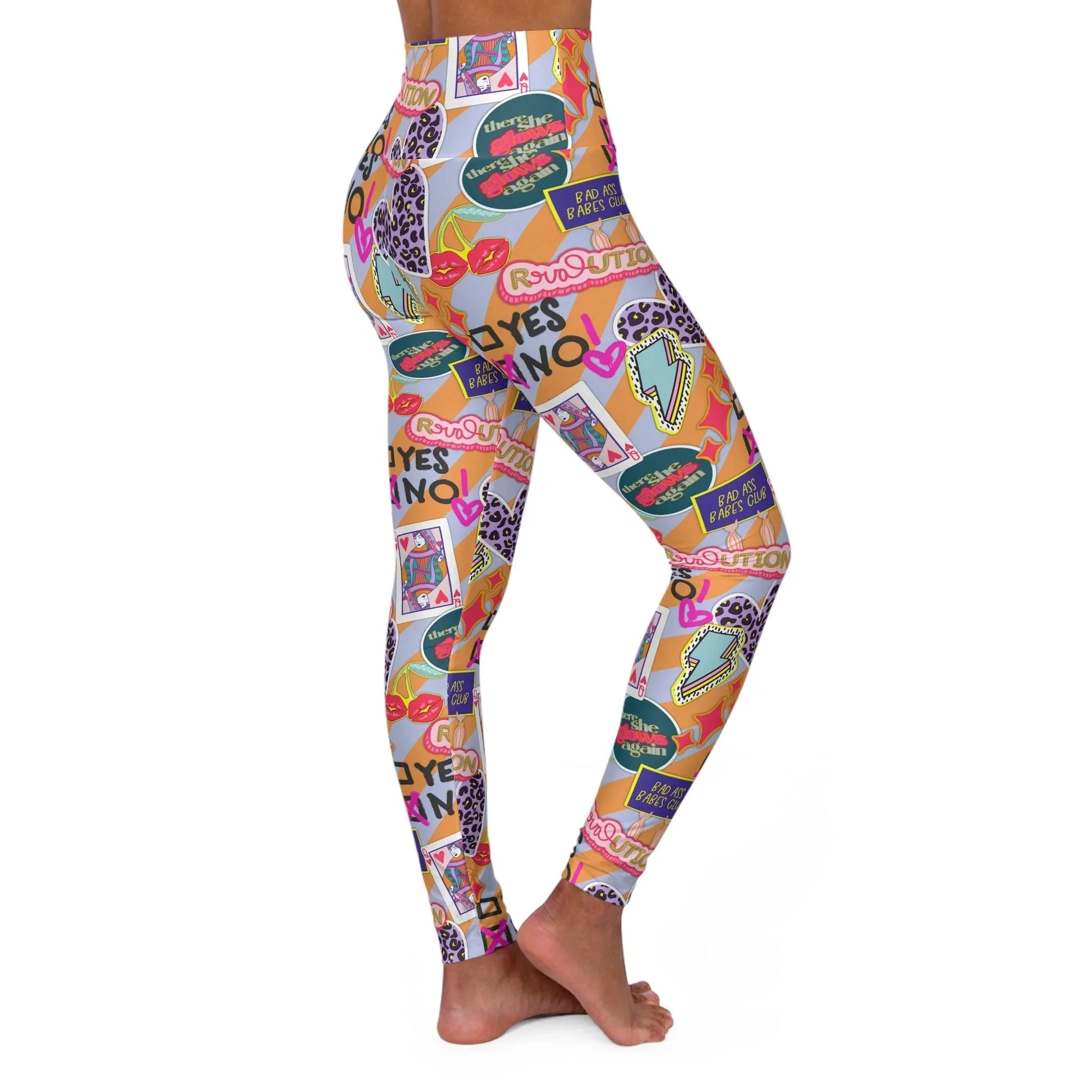 Girl Power Revolution High Waisted Yoga Leggings - All Over Prints