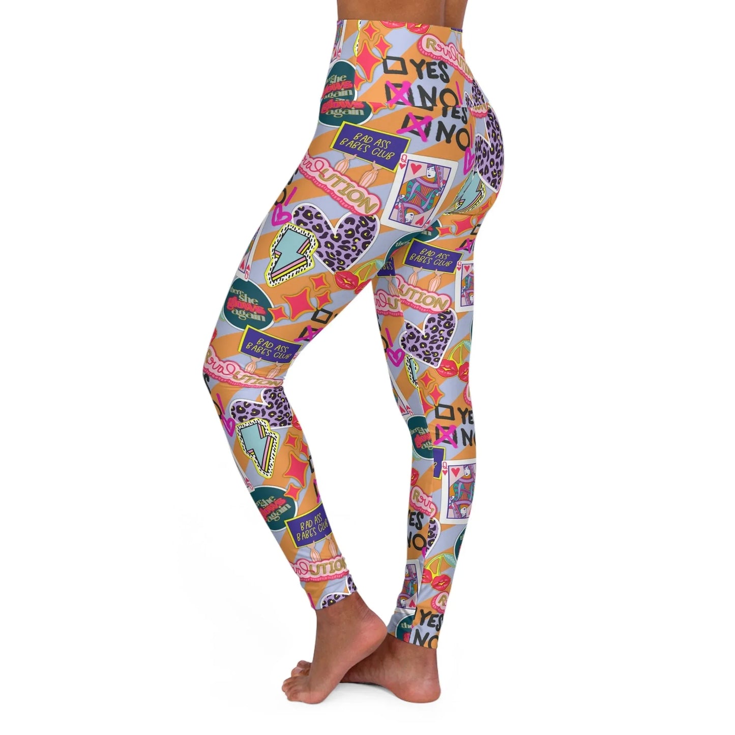 Girl Power Revolution High Waisted Yoga Leggings - All Over Prints
