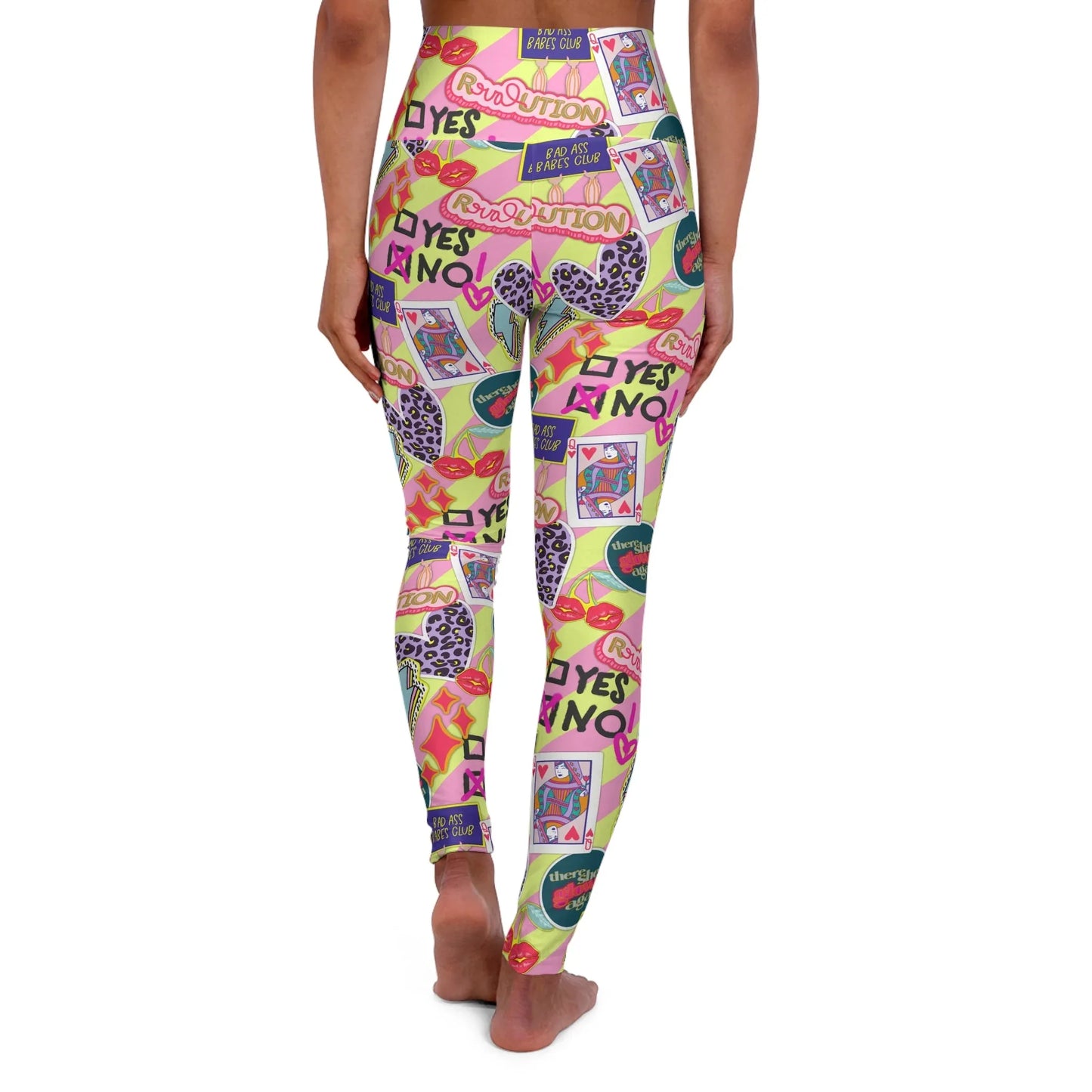 Girl Power Revolution High Waisted Yoga Leggings - All Over Prints