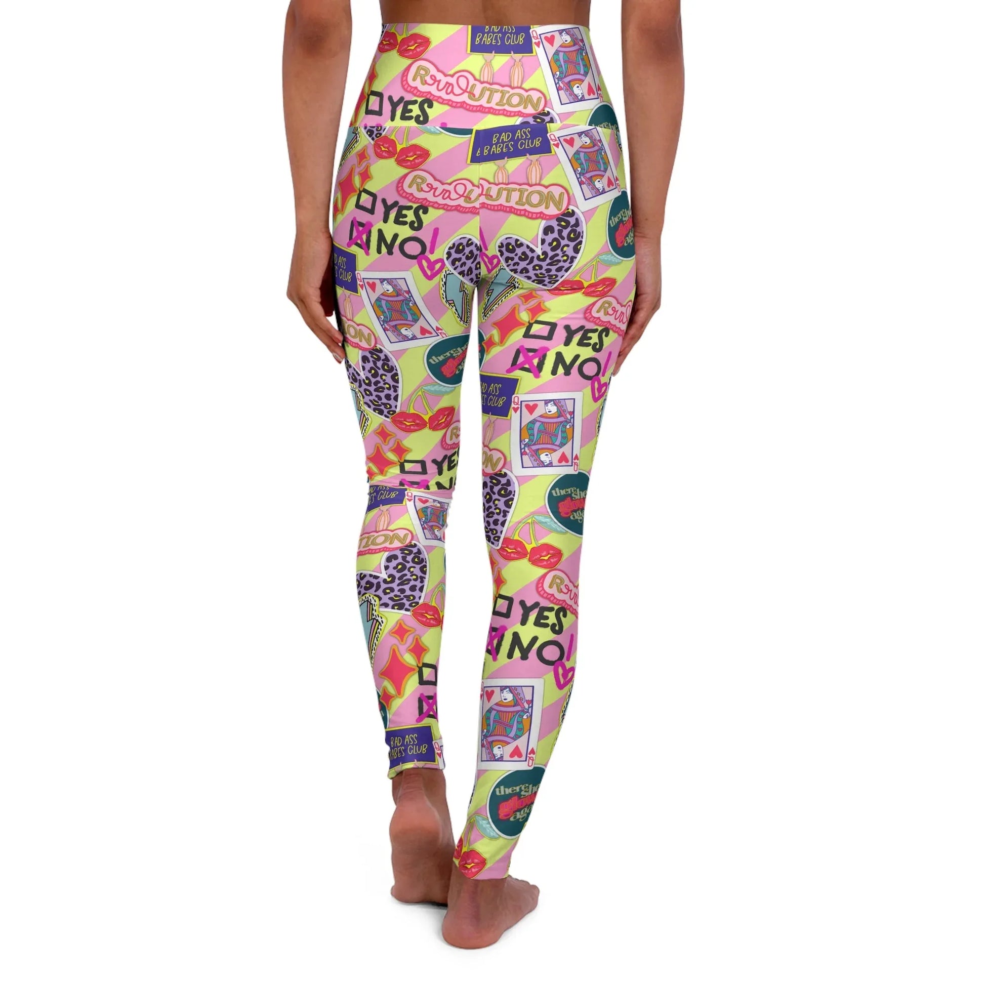 Girl Power Revolution High Waisted Yoga Leggings - All Over Prints