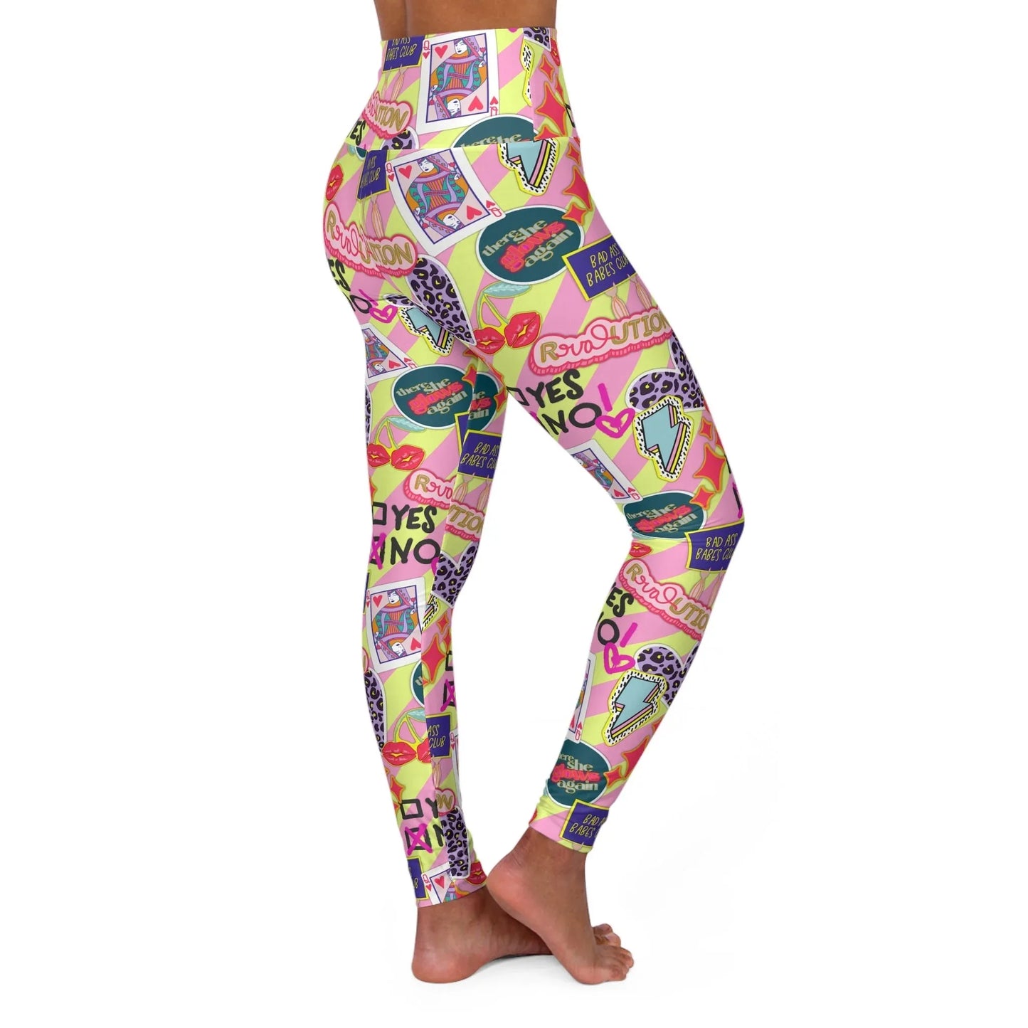 Girl Power Revolution High Waisted Yoga Leggings - All Over Prints
