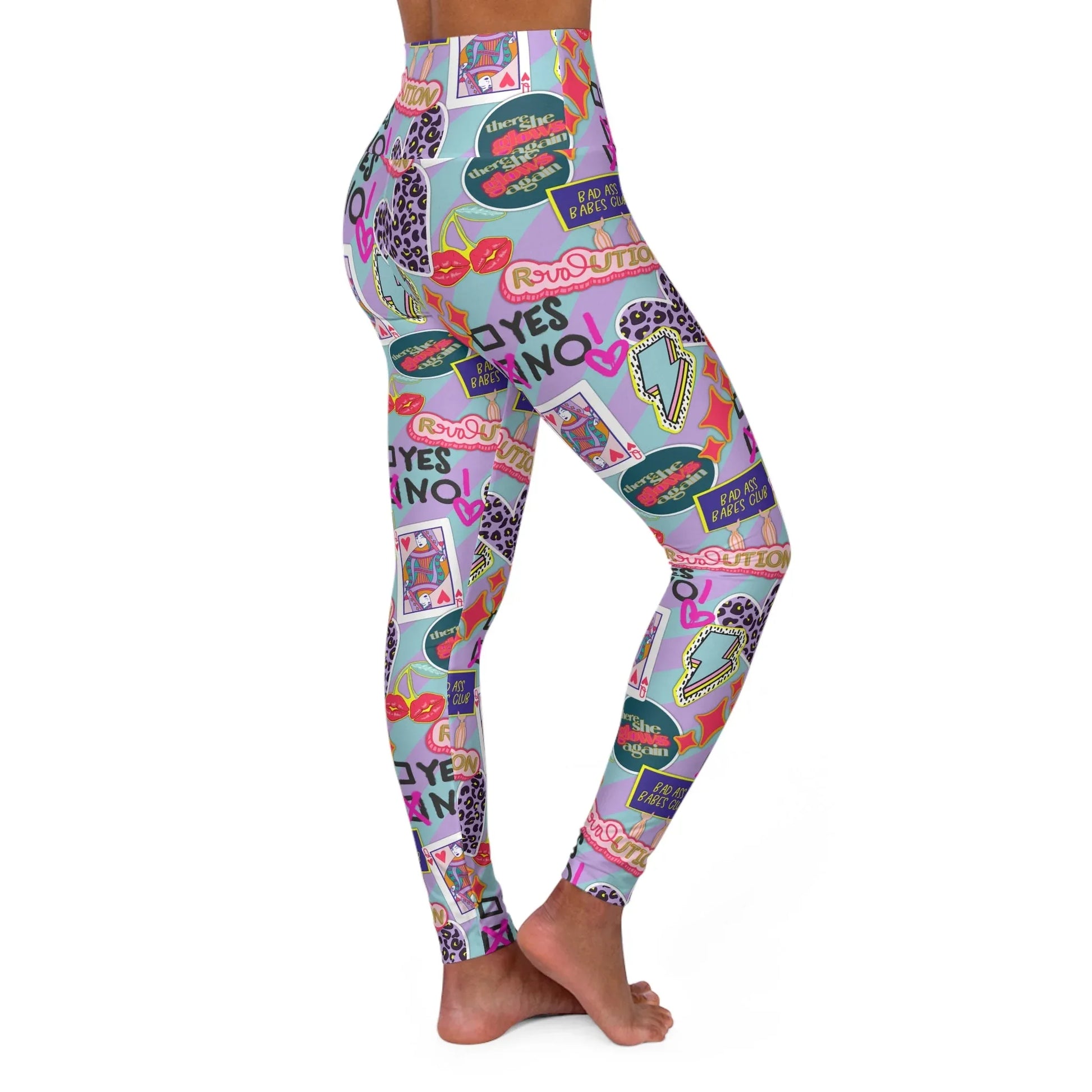 Girl Power Revolution High Waisted Yoga Leggings - All Over Prints