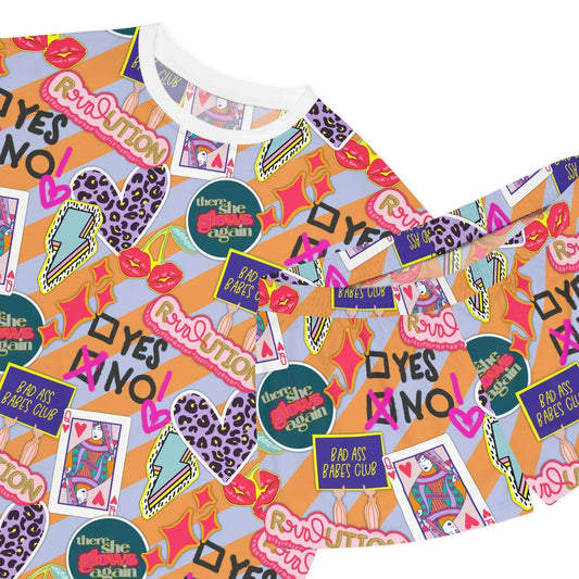 Girl Power Revolution Short Pajama Set - All Over Prints