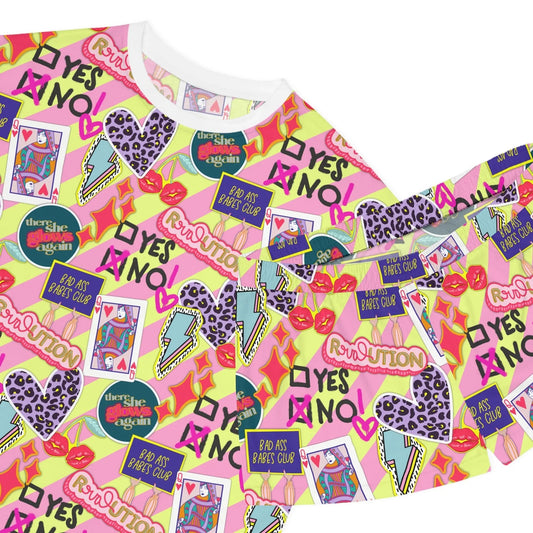 Girl Power Revolution Short Pajama Set - All Over Prints