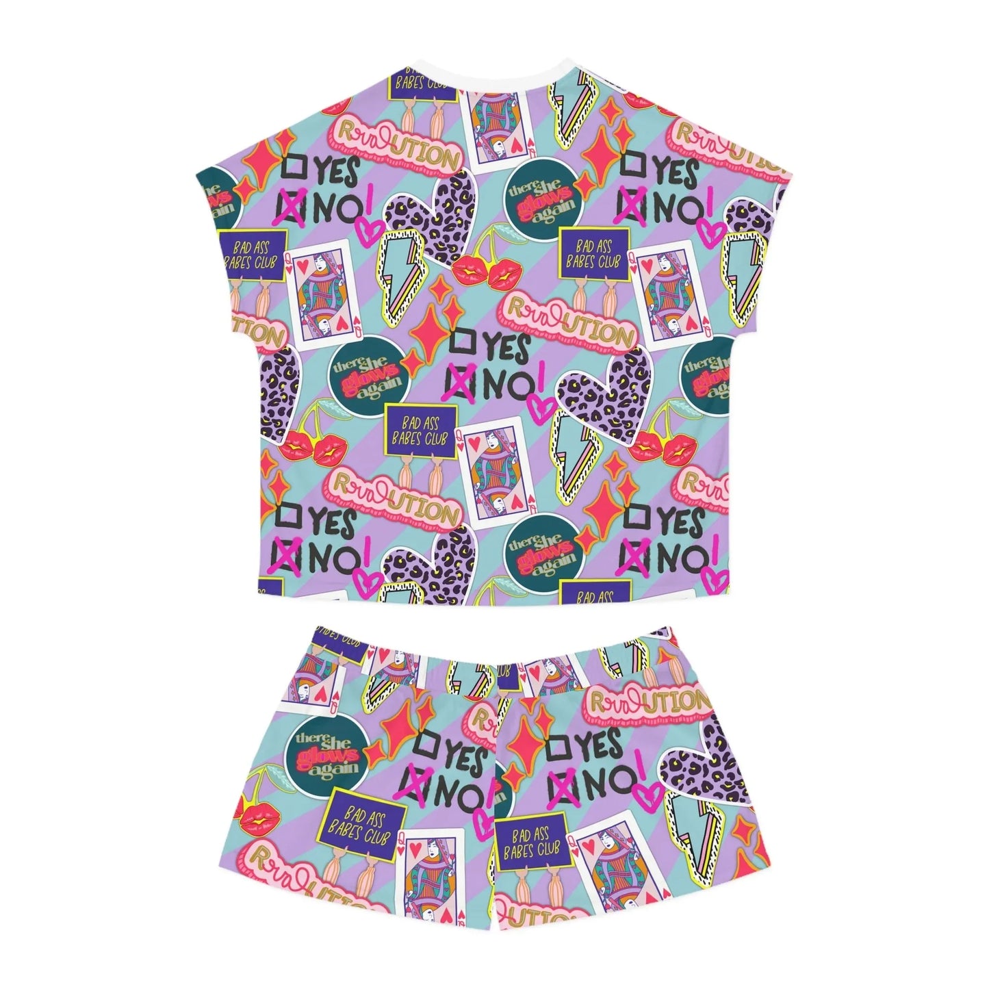 Girl Power Revolution Short Pajama Set - All Over Prints