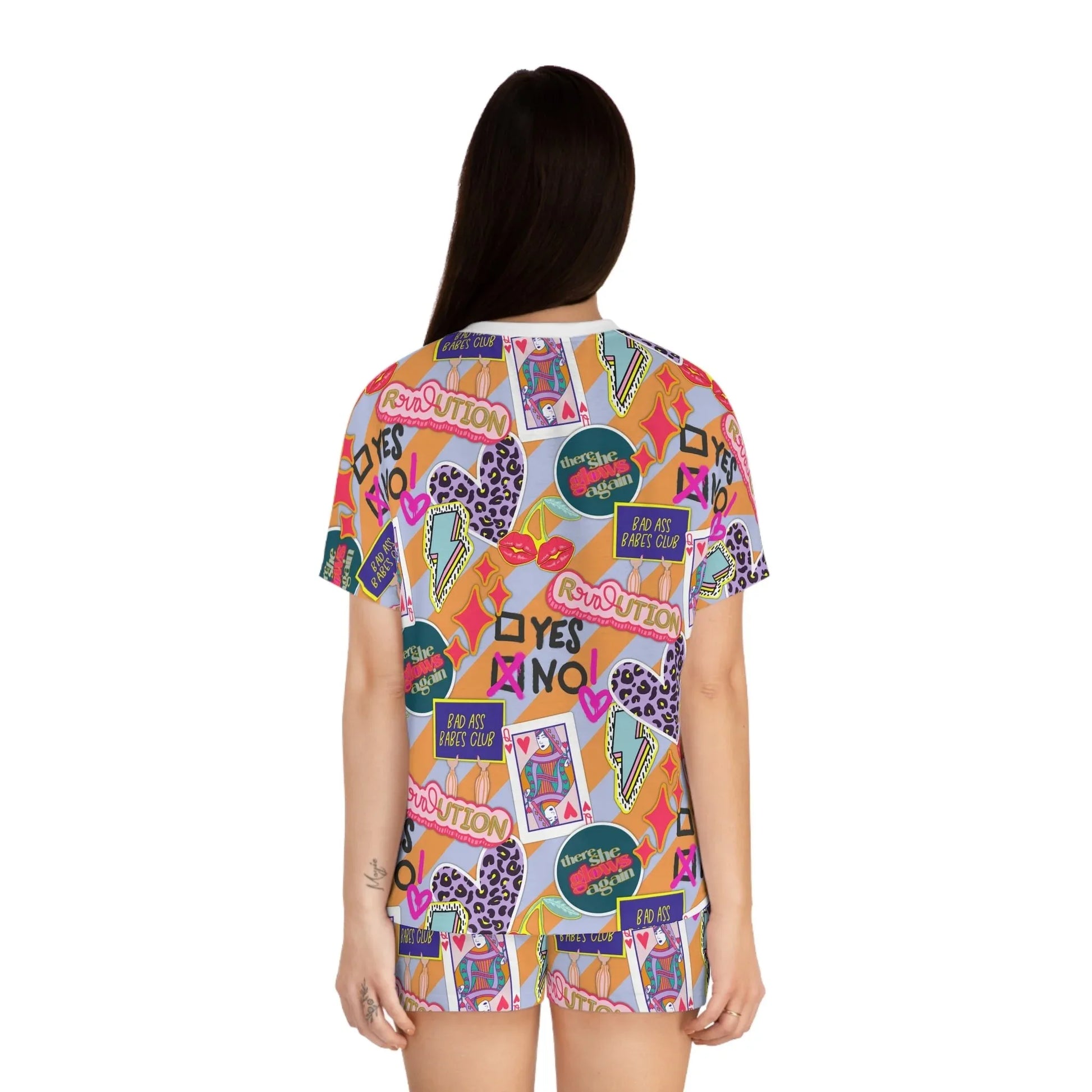 Girl Power Revolution Short Pajama Set - All Over Prints