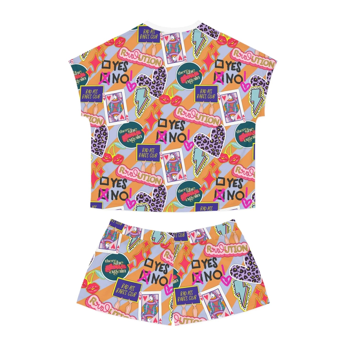 Girl Power Revolution Short Pajama Set - All Over Prints