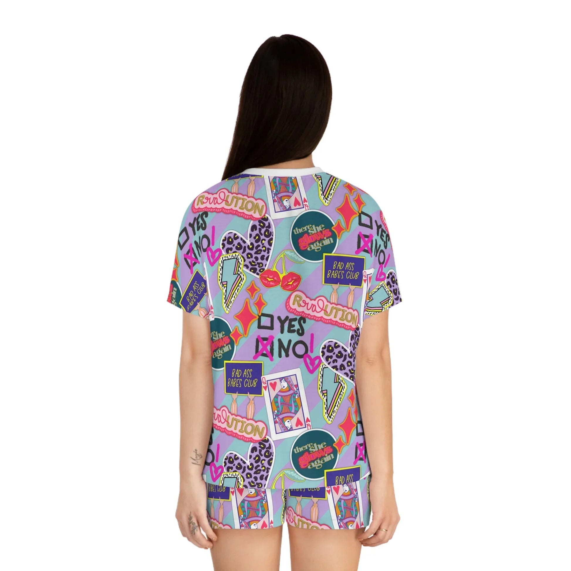 Girl Power Revolution Short Pajama Set - All Over Prints