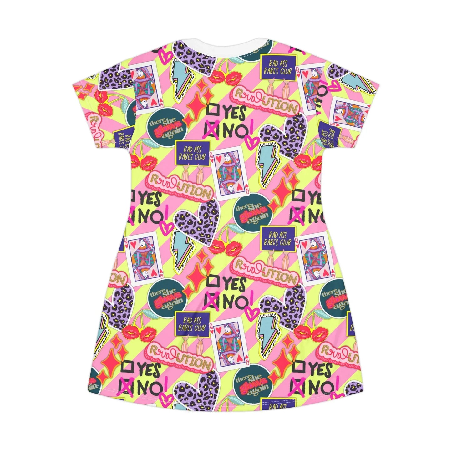 Girl Power Revolution T-Shirt Dress - All Over Prints