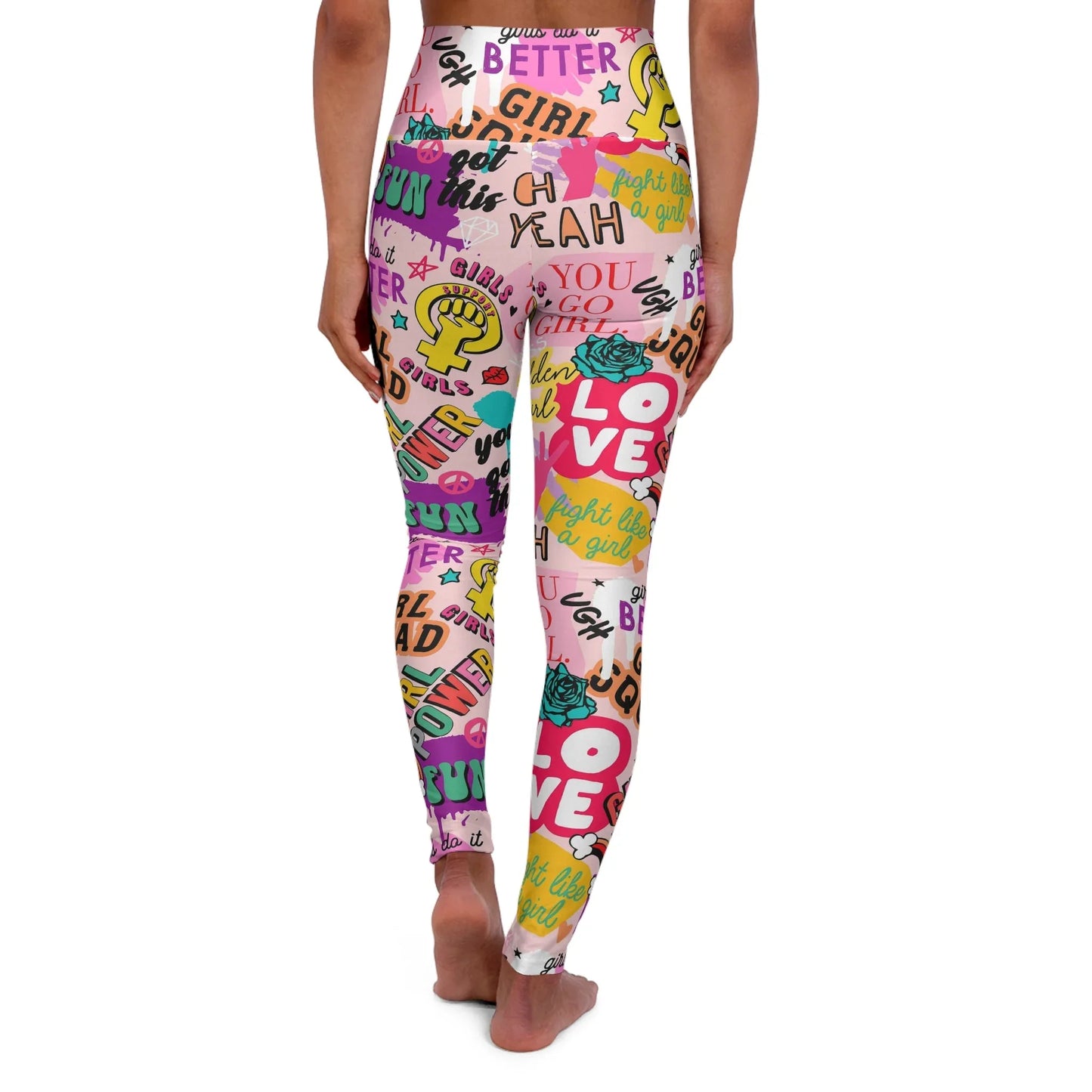Girl Squad High Waisted Yoga Leggings - All Over Prints
