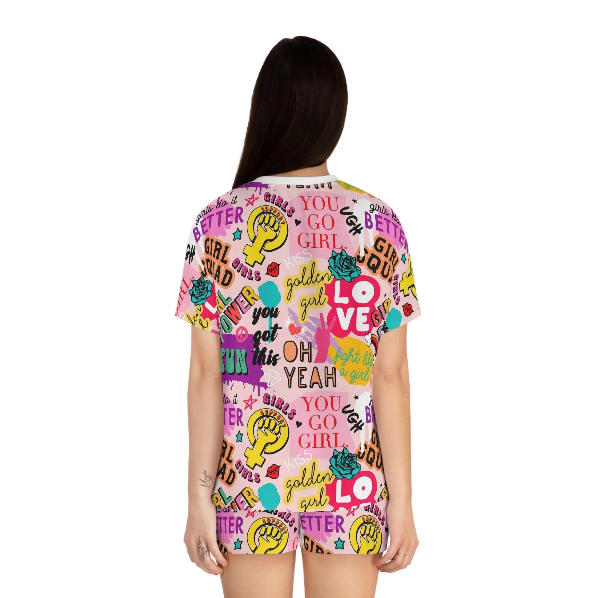Girl Squad Short Pajama Set - All Over Prints