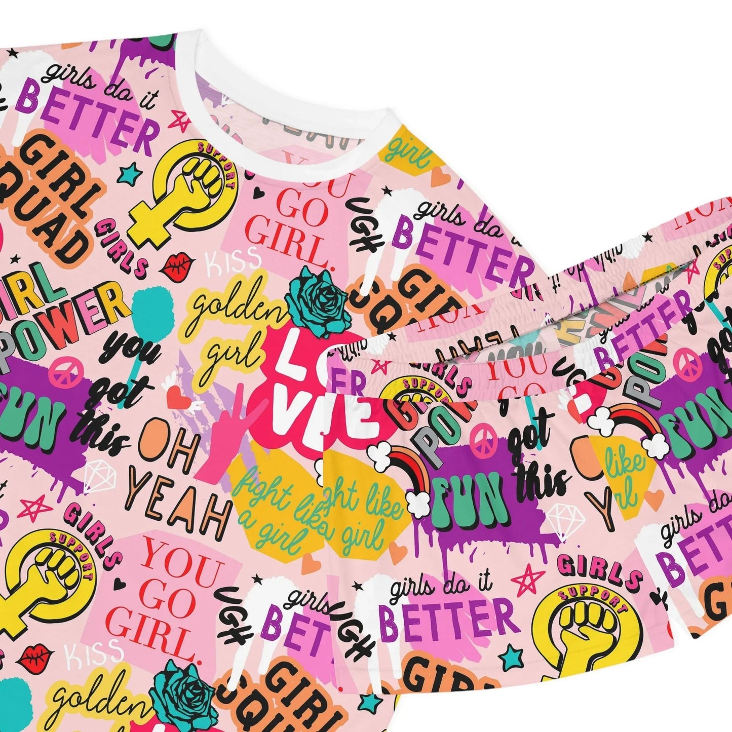 Girl Squad Short Pajama Set - All Over Prints