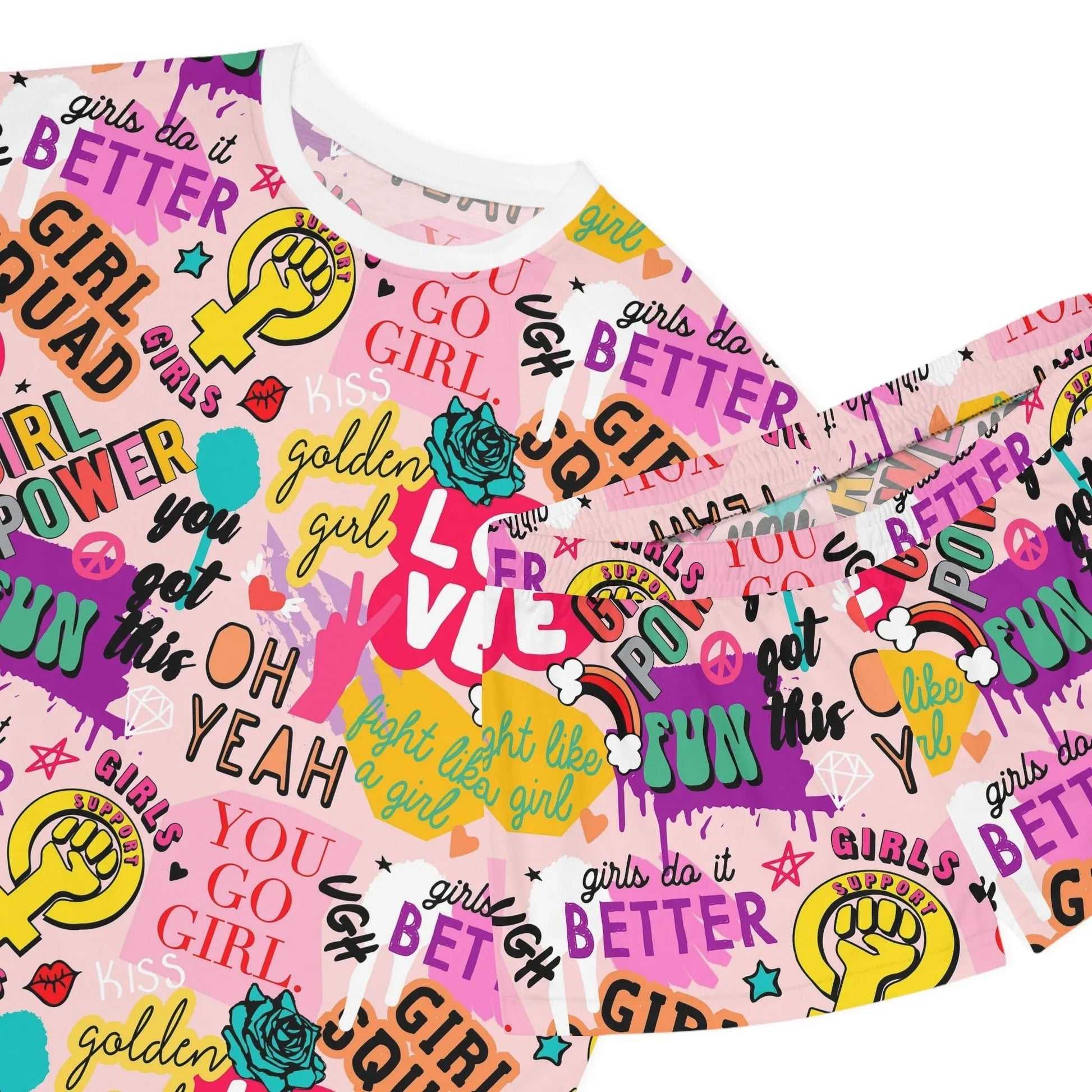 Girl Squad Short Pajama Set - All Over Prints